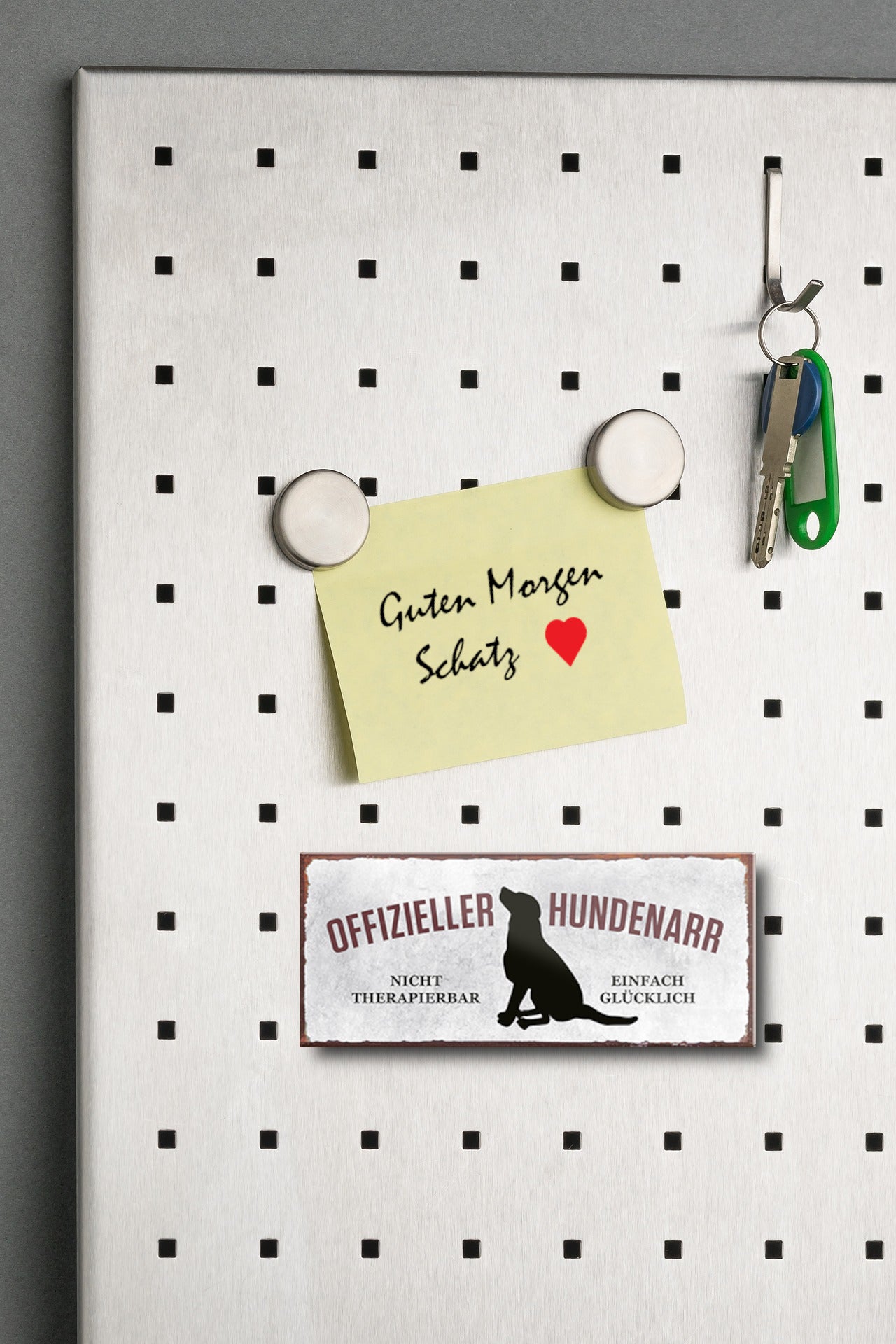 Magnet ''Offizieller Hundenaar (grau)'' 9,3x4cm