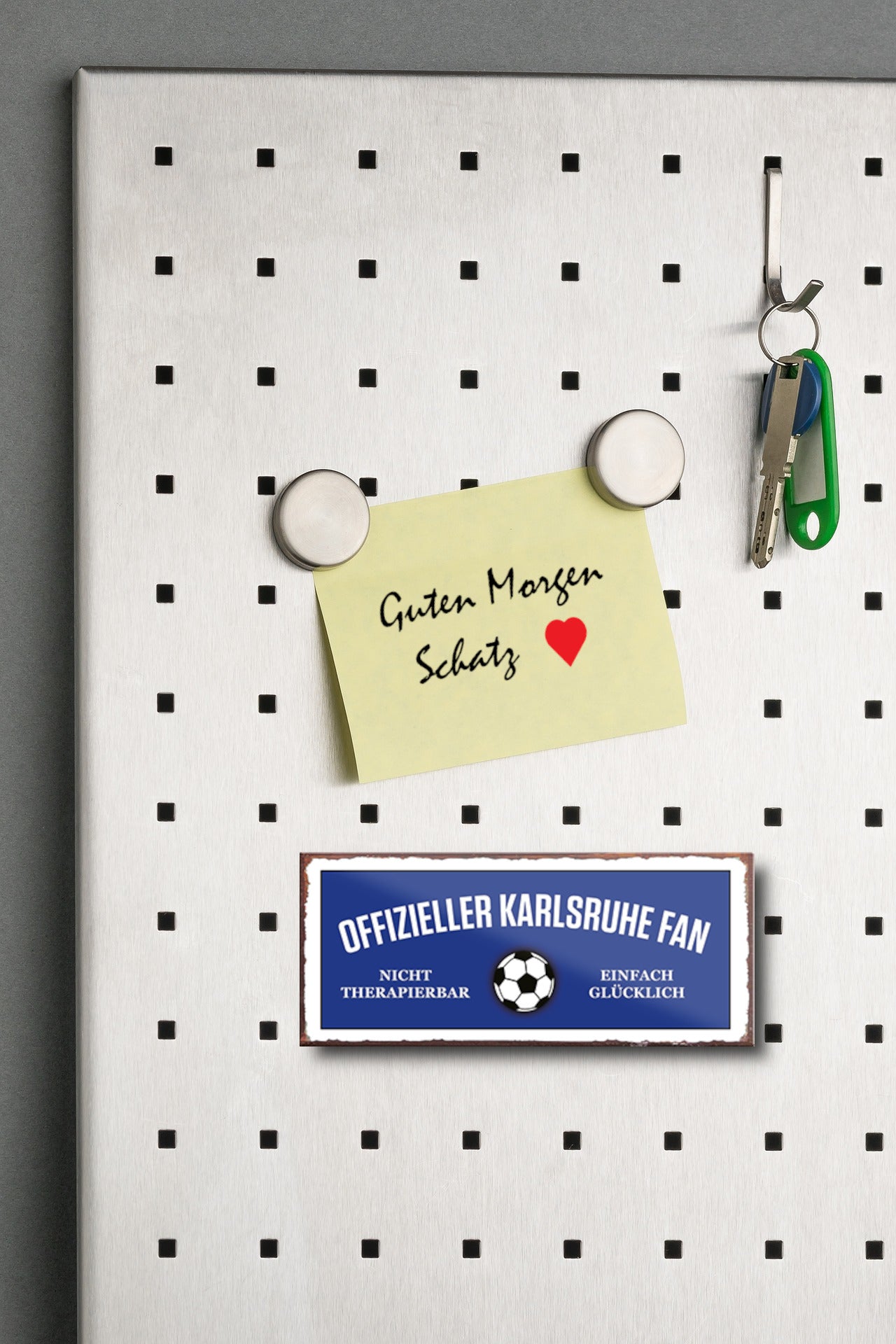 Magnet ''Offizieller Karlsruhe Fan'' 9,3x4cm