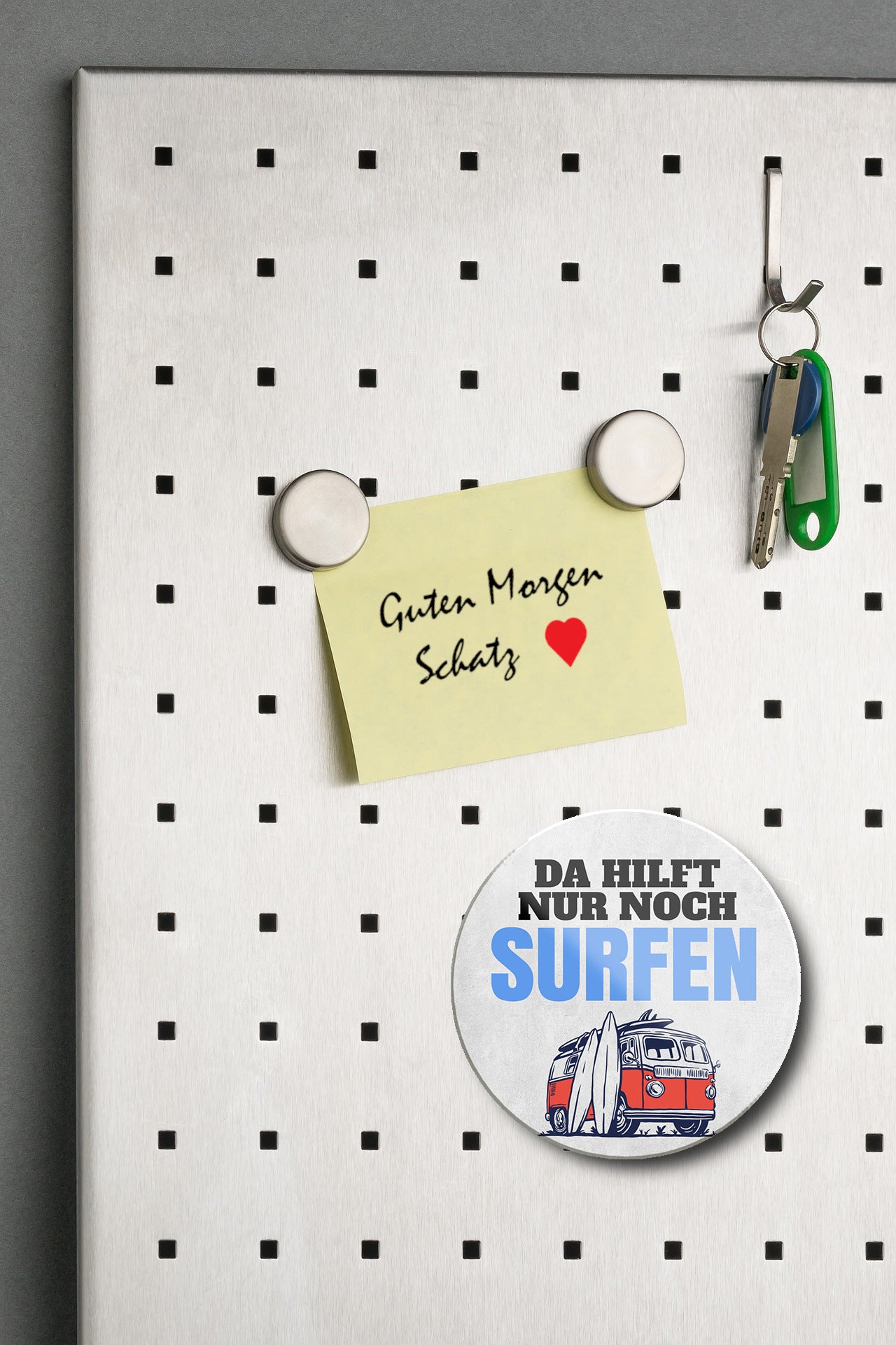 Magnet ''Da hilft nur noch Surfen'' 8x8x0,3cm