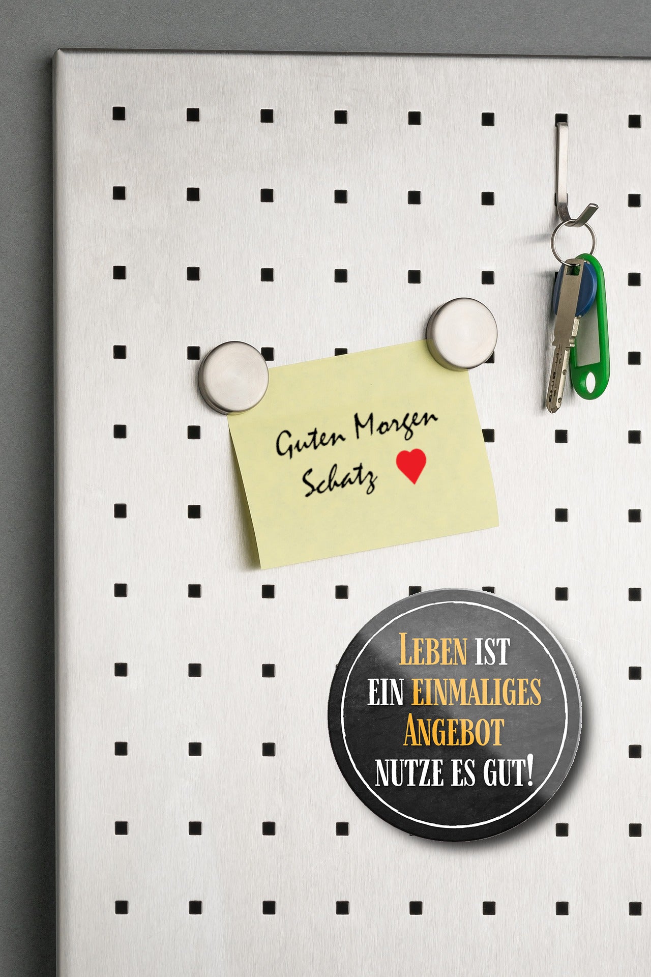 Magnet ''Leben ist ein einmaliges Angebot'' 8x8x0,3cm