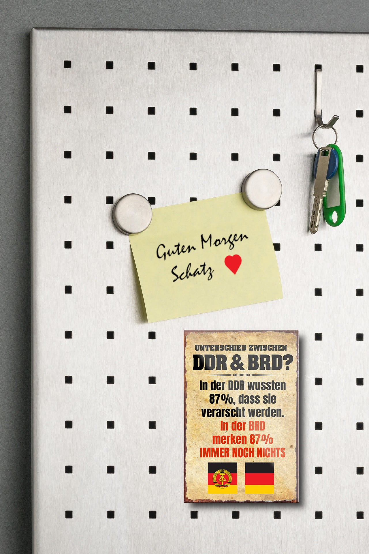 Magnet "Difference between GDR & FRG" 9x6x0.3cm