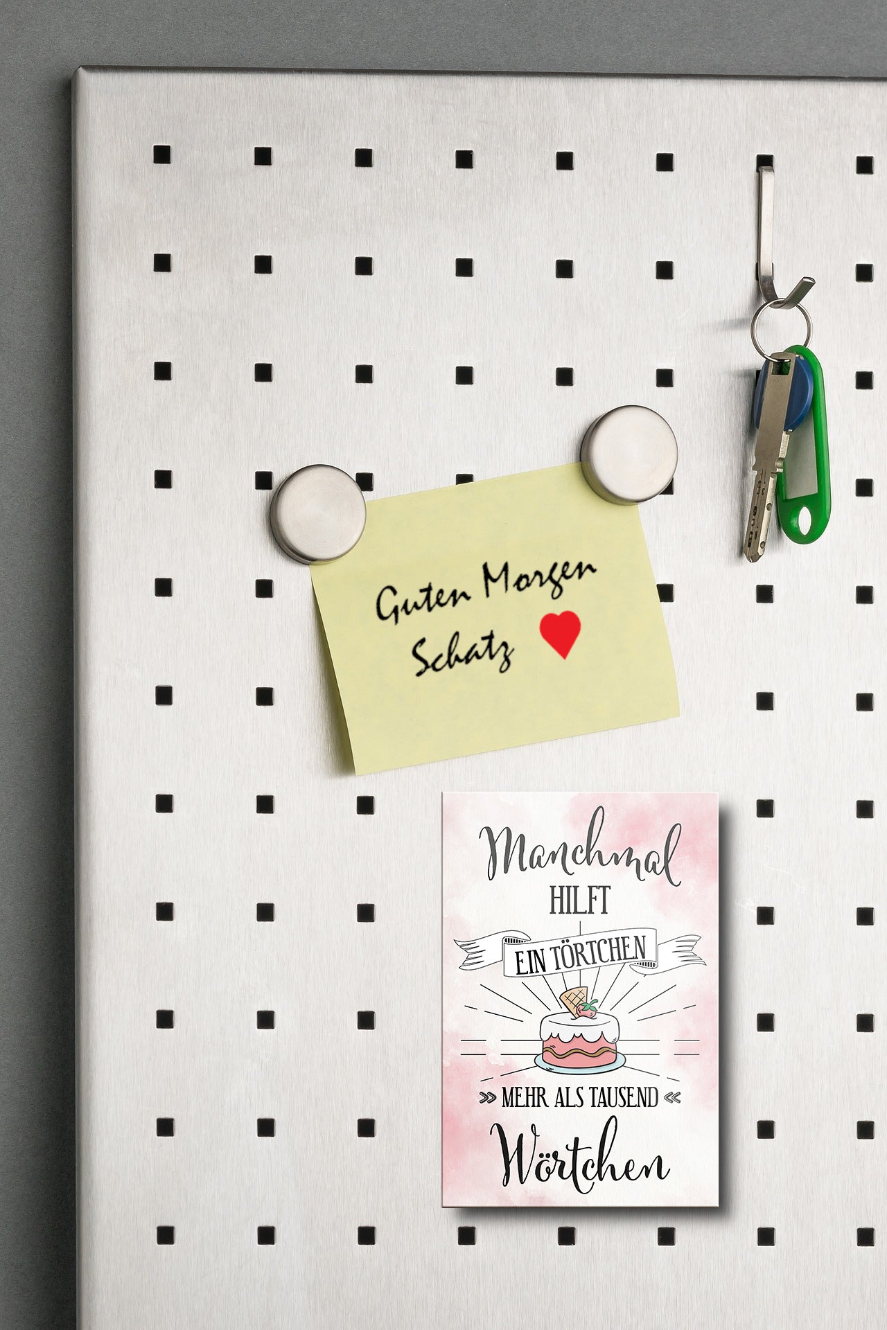 Magnet ''Manchmal hilft ein Törtchen'' 9x6x0,3cm