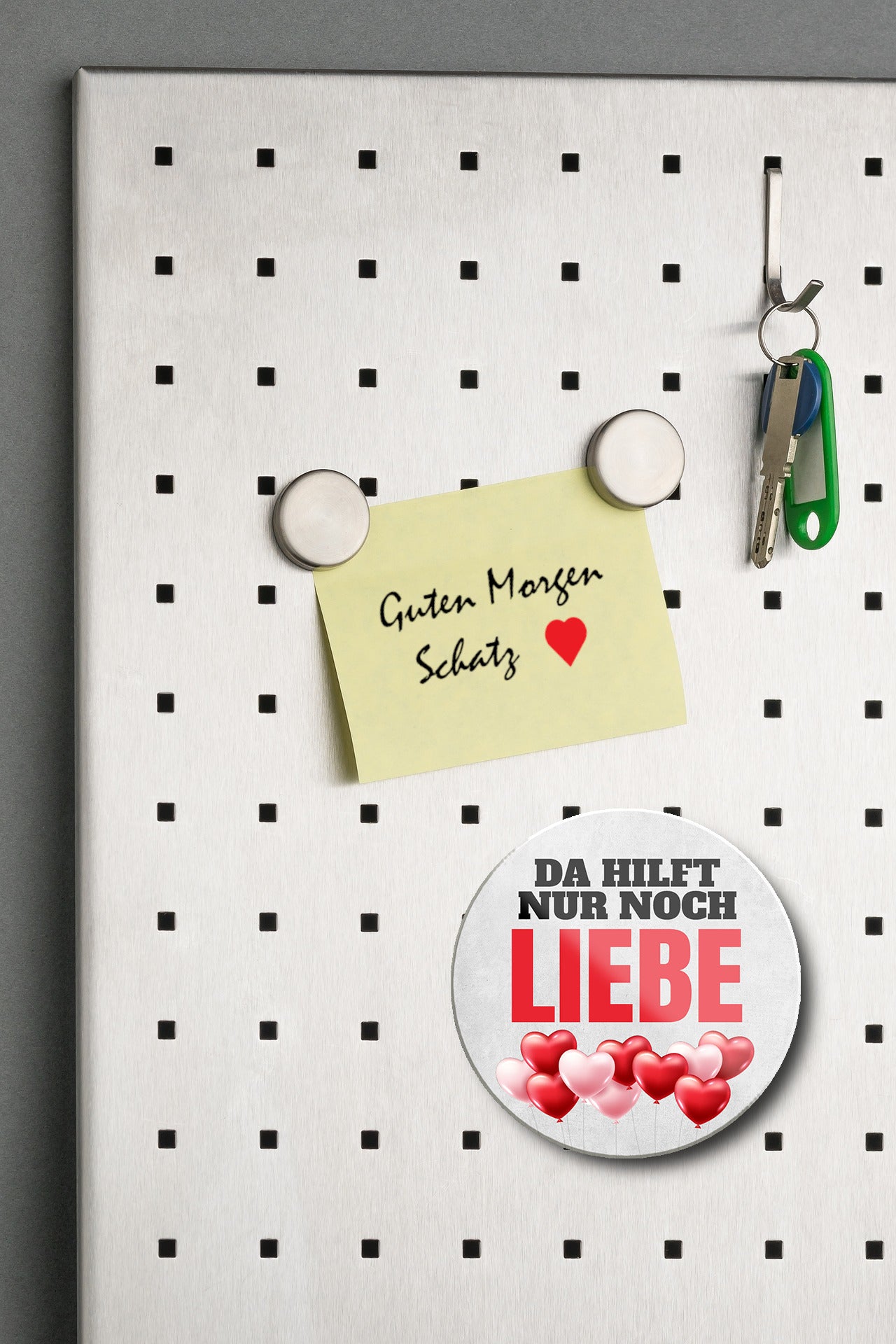 Magnet ''Da hilft nur noch Liebe'' 8x8x0,3cm