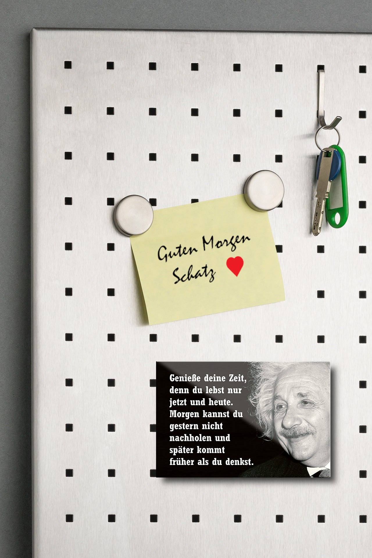 Magnet ''Genieße deine Zeit, denn du lebst nur jetzt und heute'' 9x6x0,3cm