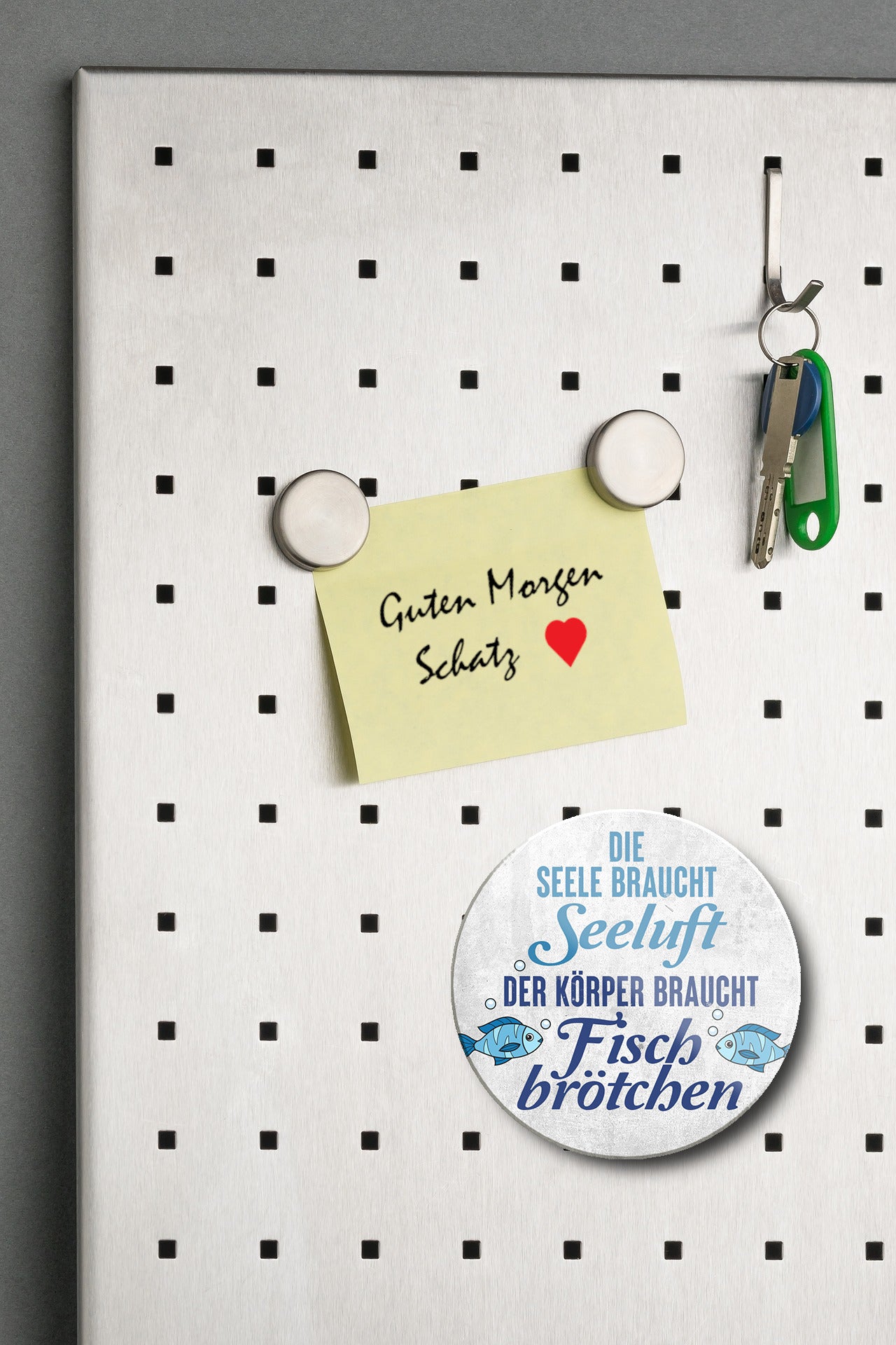 Magnet ''Die Seele brauch Seeluft'' 8x8x0,3cm