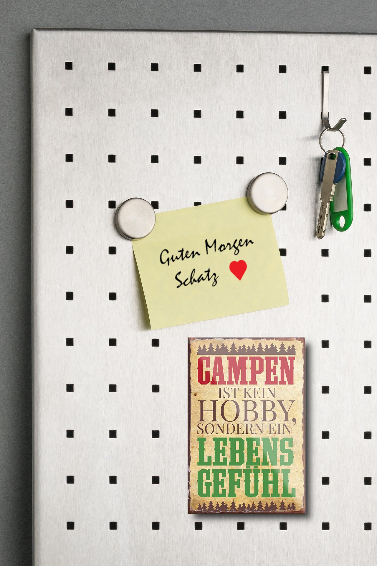 Magnet ''Campen ist kein Hobby Lebensgefühl'' 9x6x0,3cm