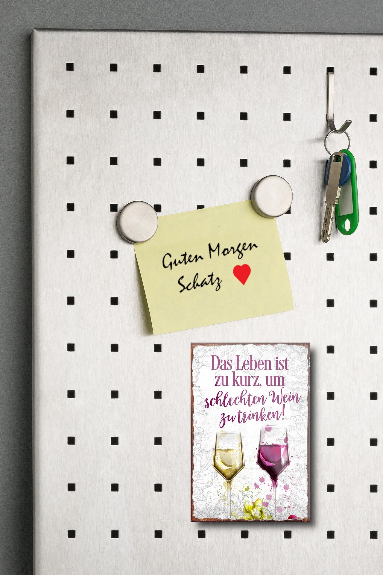 Magnet ''Das Leben ist zu kurz schlechten Wein'' 9x6x0,3cm