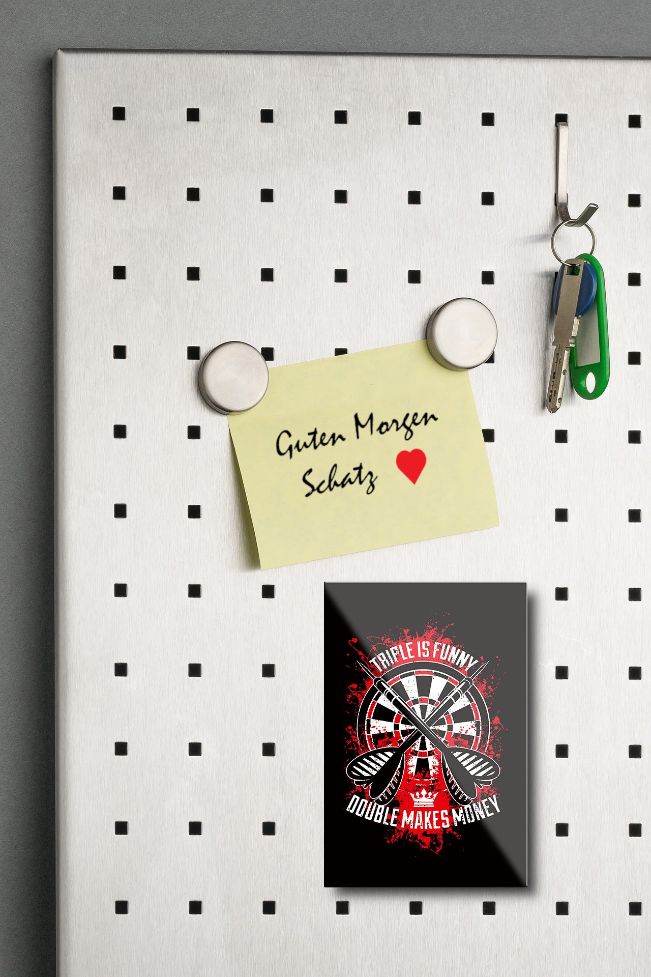 Magnet ''Triple is funny double makes money'' 9x6x0,3cm