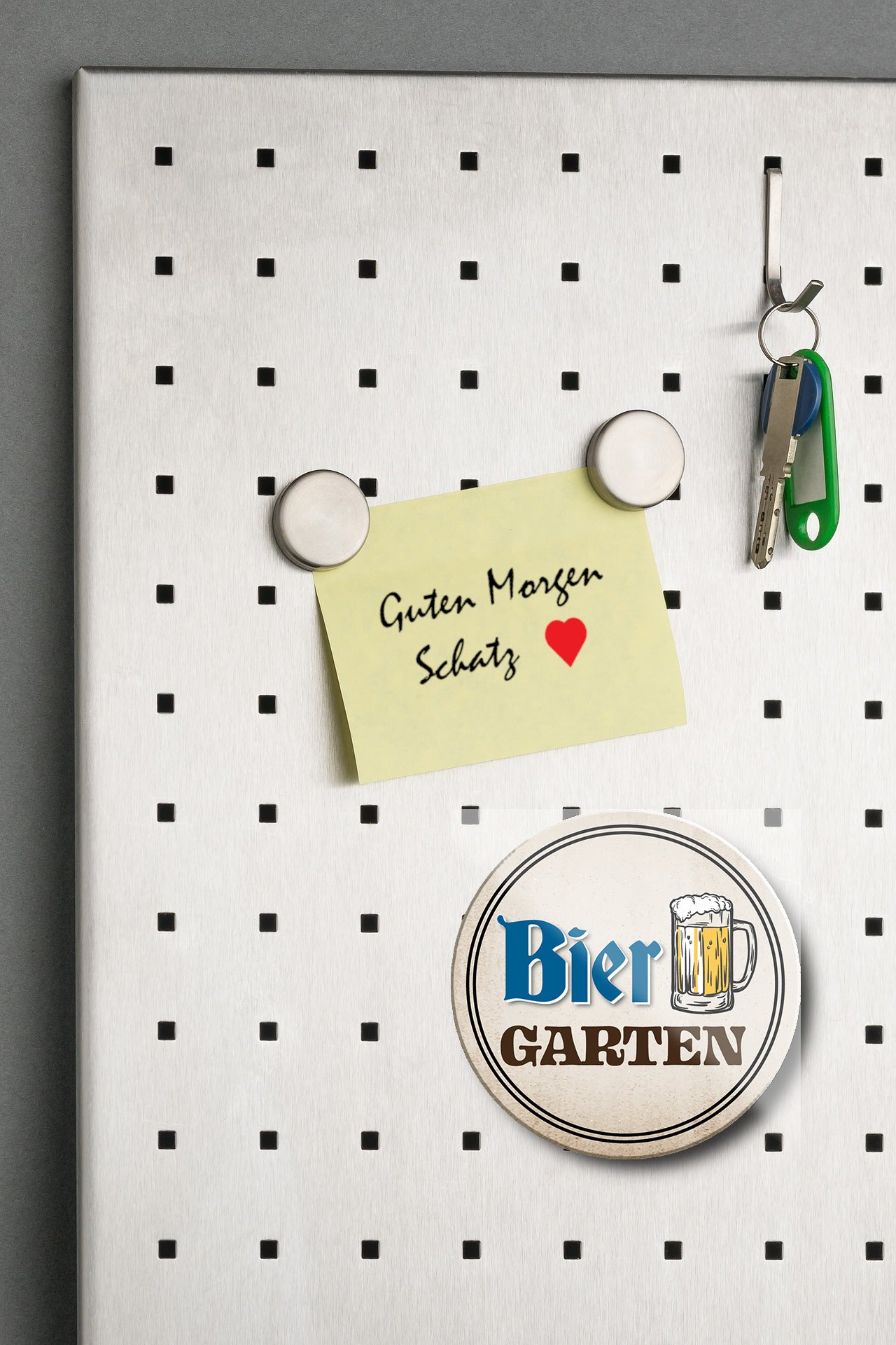 Magnet ''Bier Garten'' 8x8x0,3cm