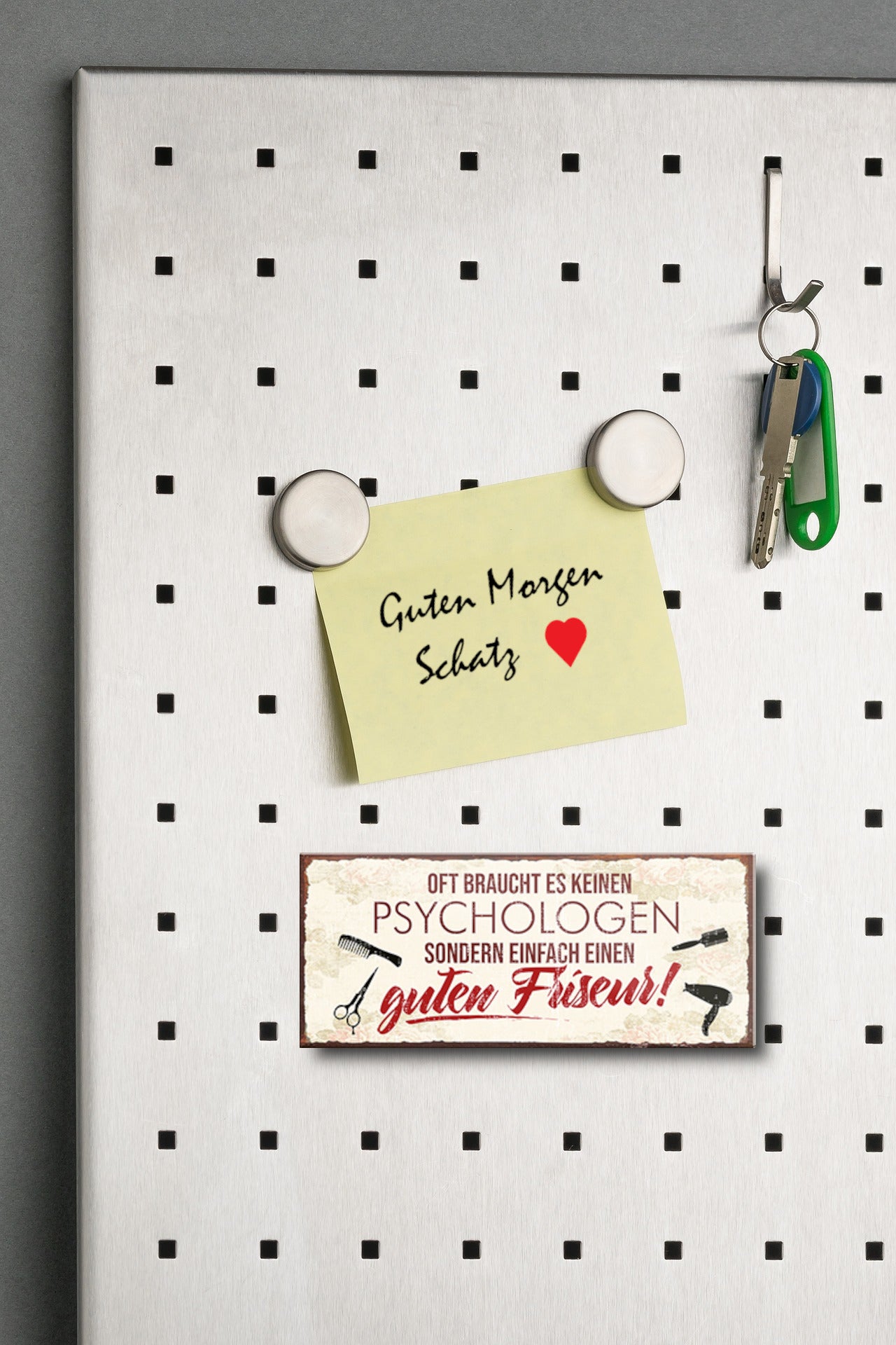 Magnet ''Oft braucht es keinen Psychologen guten Friseur'' 9,3x4cm