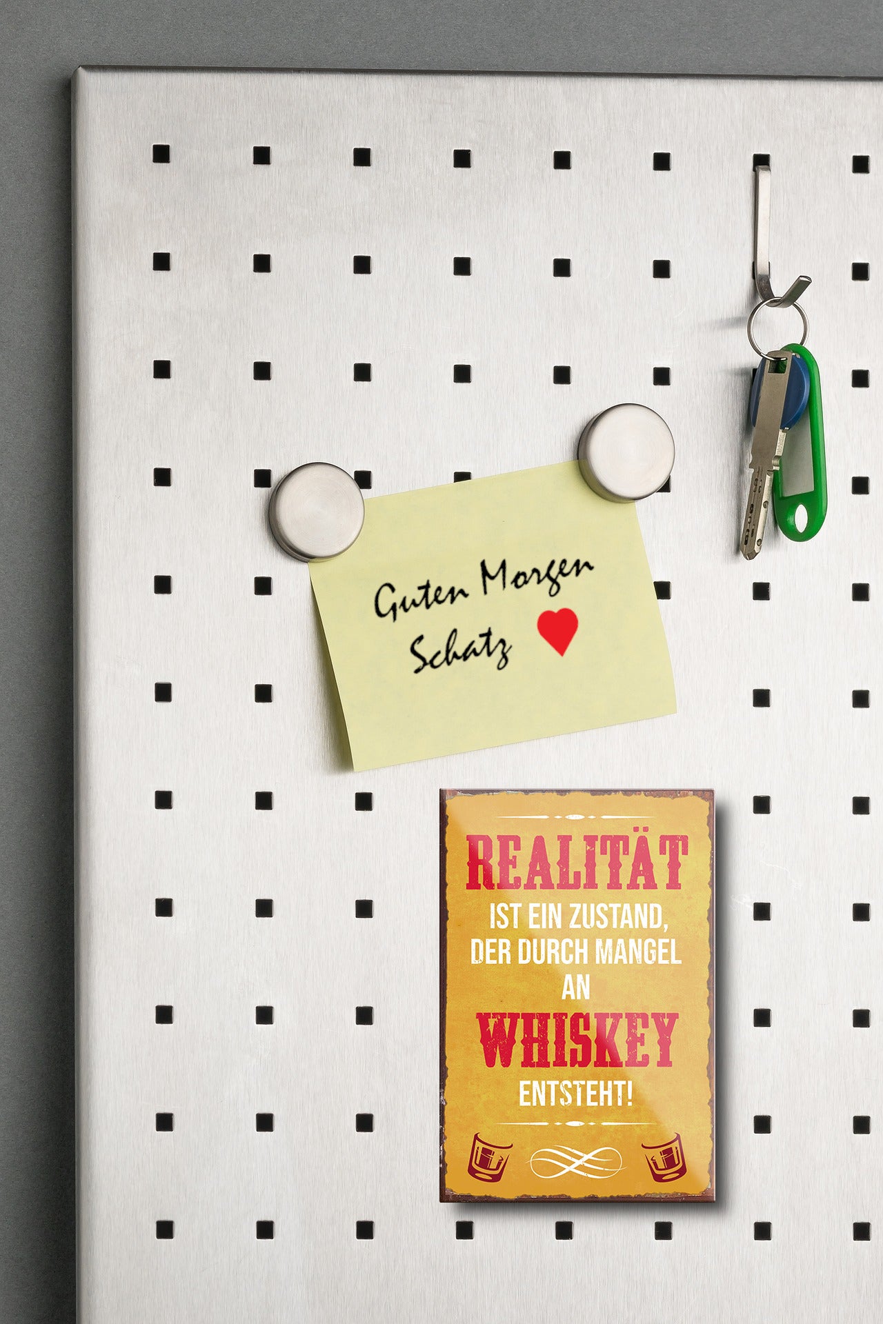 Magnet ''Realität ist ein Zustand der durch Mangel Whiskey'' 9x6x0,3cm