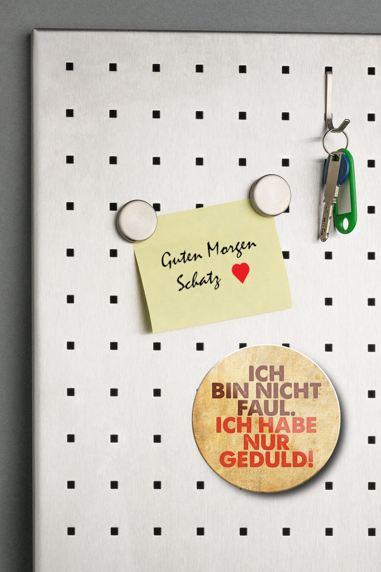 Magnet ''Ich bin nicht faul, Ich habe nur Geduld'' 8x8x0,3cm