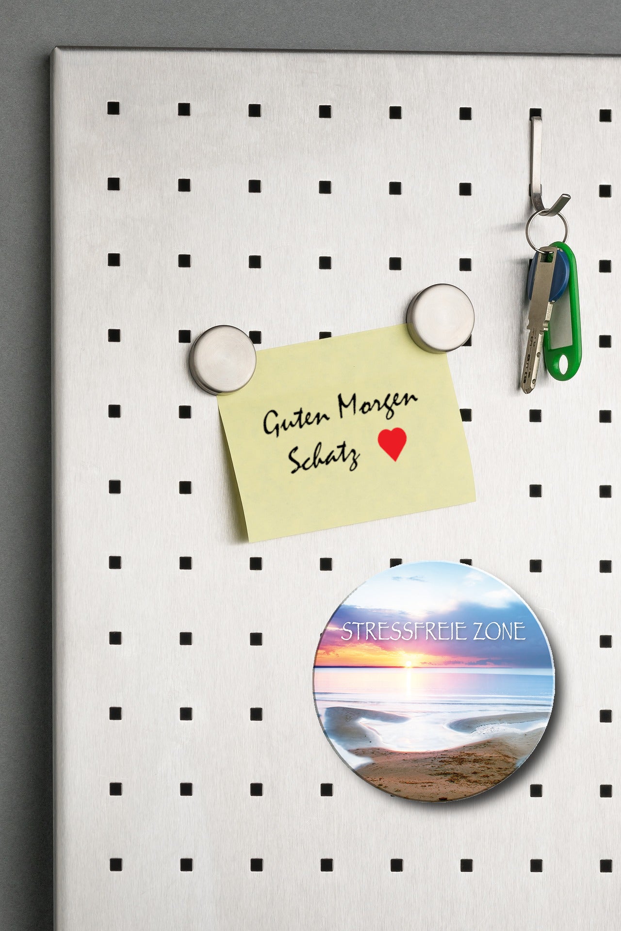 Magnet ''Stressfreie Zone'' 8x8x0,3cm