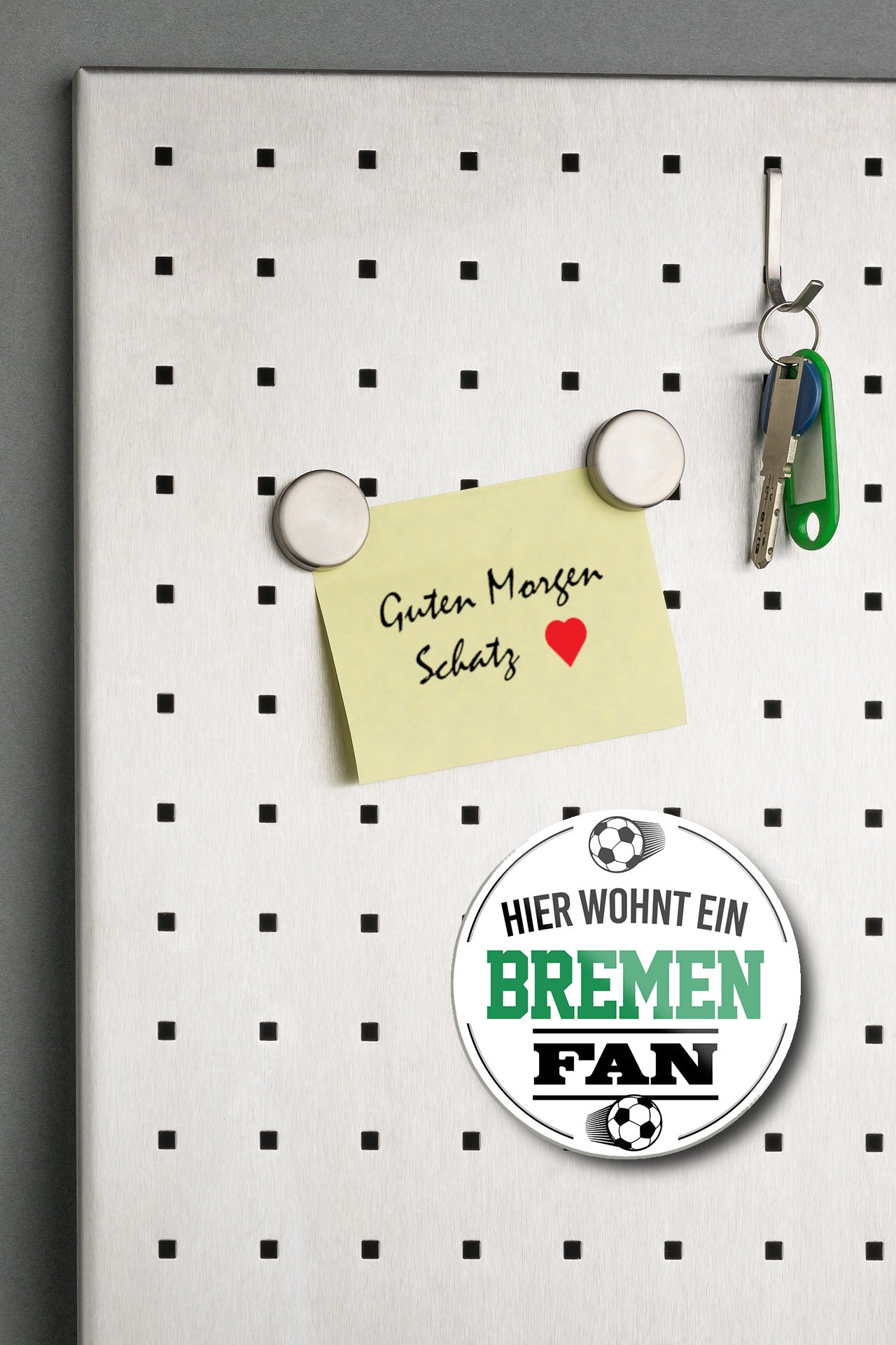 Magnet ''Bremen Fan'' 8x8x0,3cm