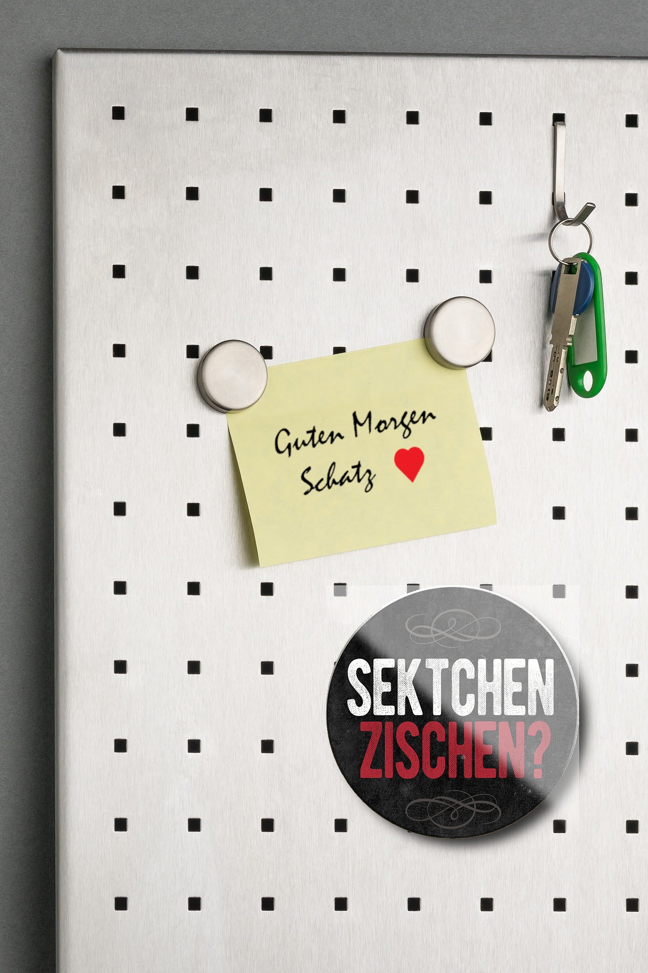 Magnet ''Sektchen zischen'' 8x8x0,3cm