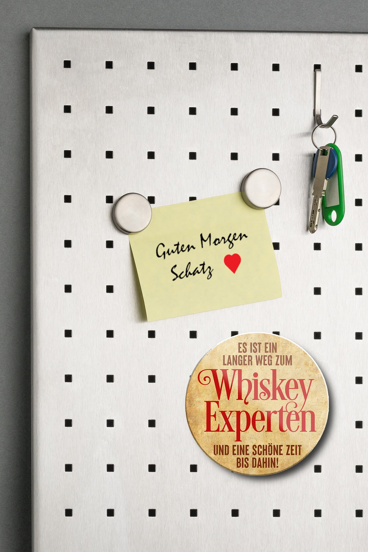 Magnet ''Es ist ein langer Weg zum Whiskey Experten'' 8x8x0,3cm