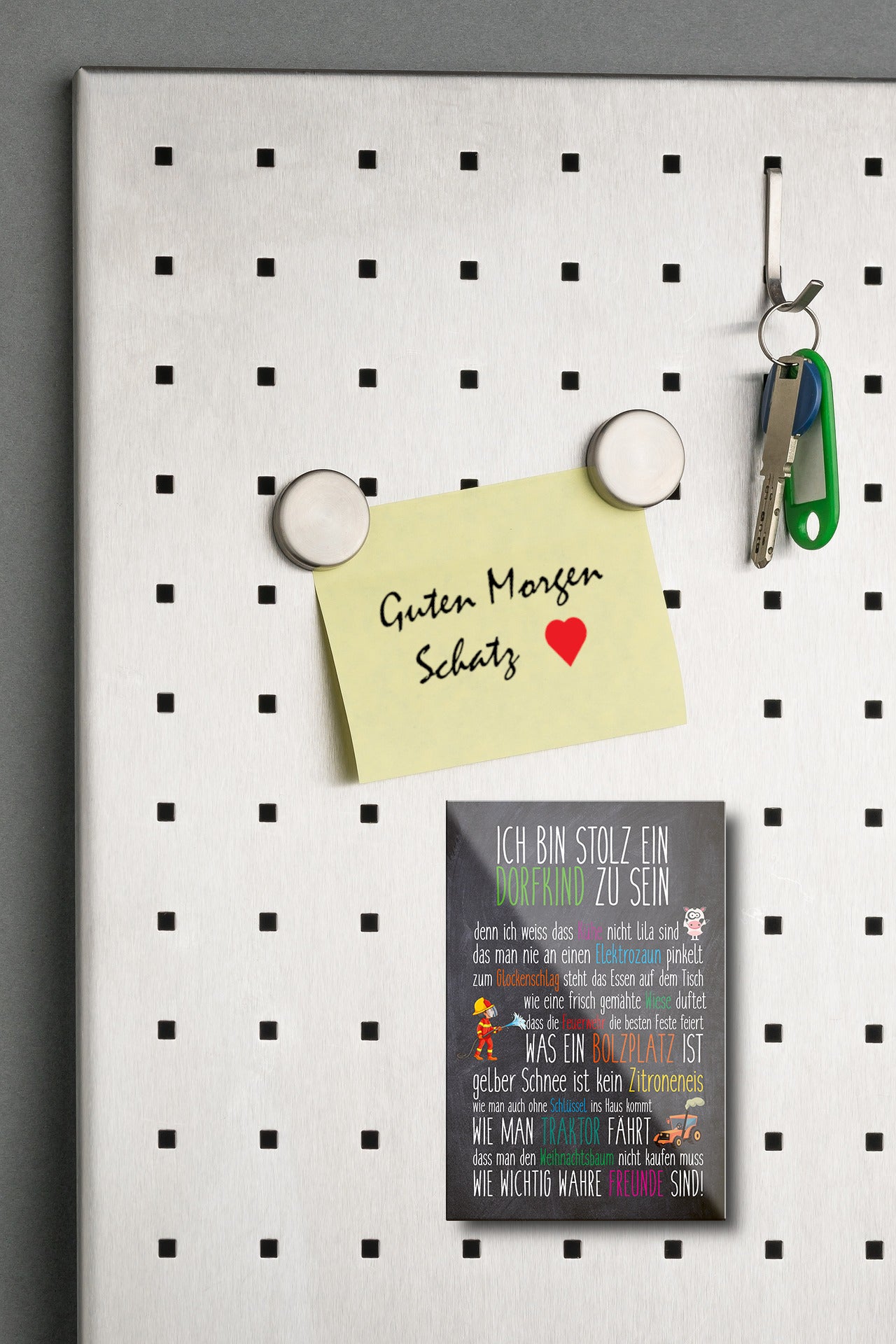 Magnet ''Ich bin stolz ein Dorfkind zu sein'' 9x6x0,3cm