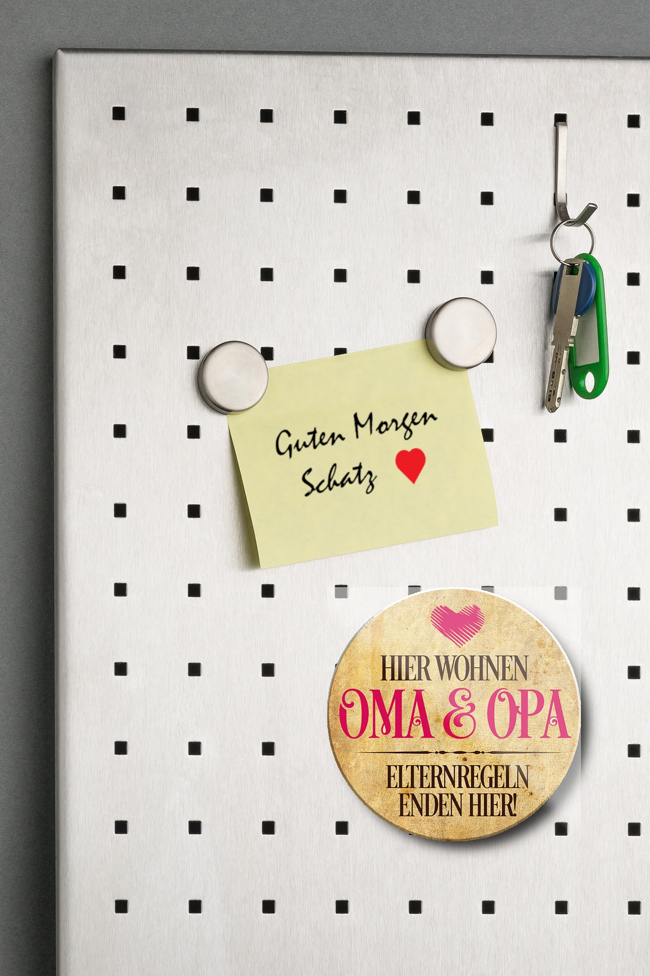 Magnet ''Herrin der Lage'' 8x8x0,3cm