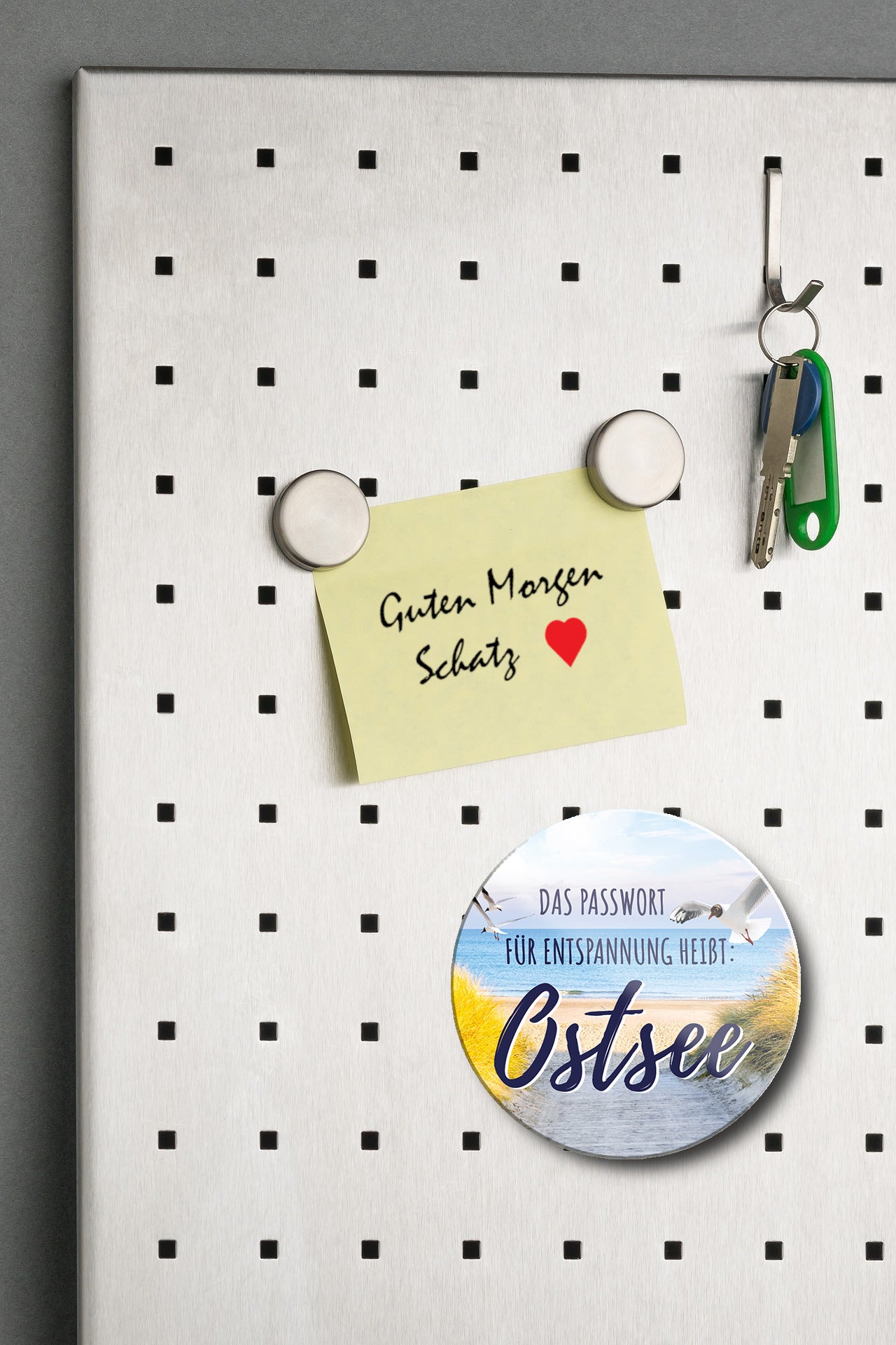 Magnet ''Das Passwort für Entspannung Ostsee'' 8x8x0,3cm