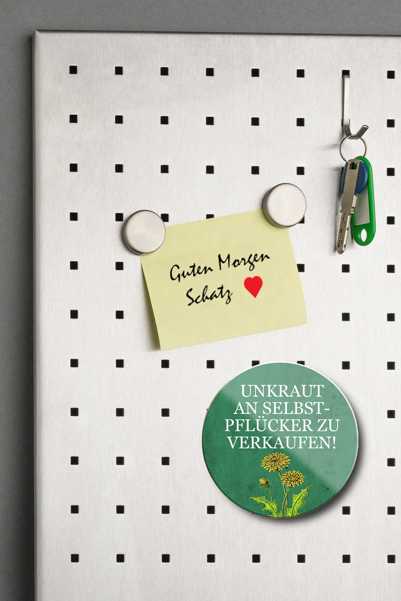 Magnet ''Unkraut an Selbstpflücker zu verkaufen'' 8x8x0,3cm