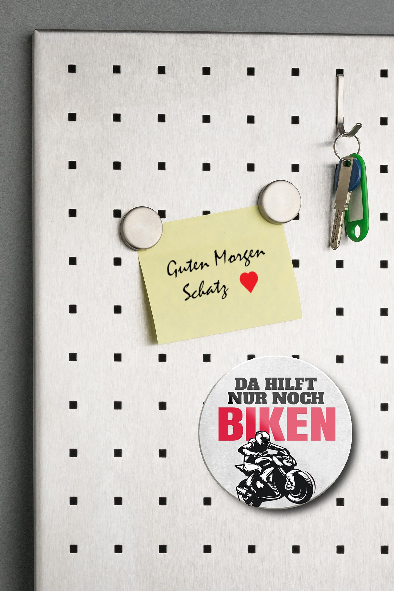 Magnet ''The only thing that helps is biking'' 8x8x0.3cm