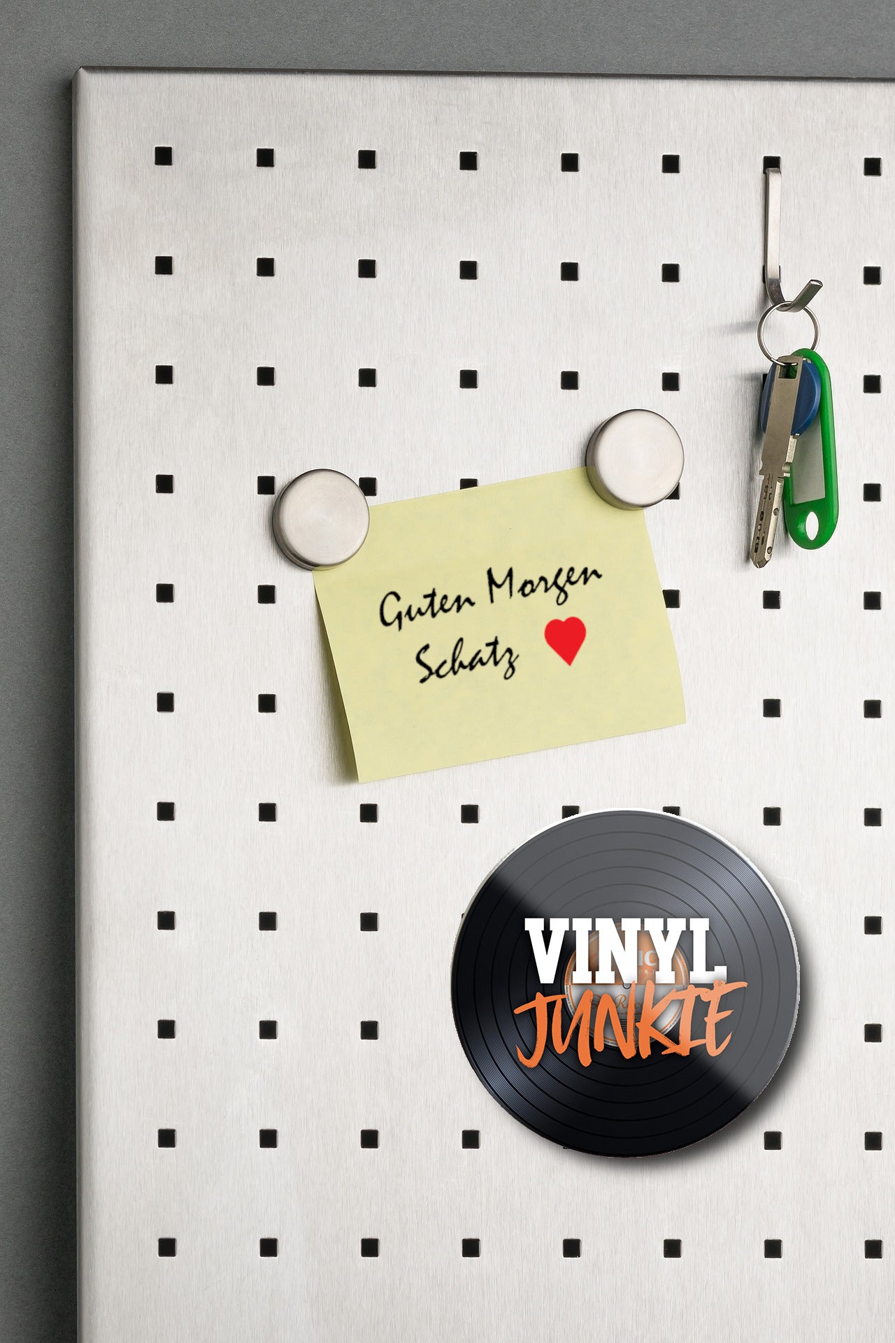 Magnet ''Vinyl Junkie'' 8x8x0,3cm