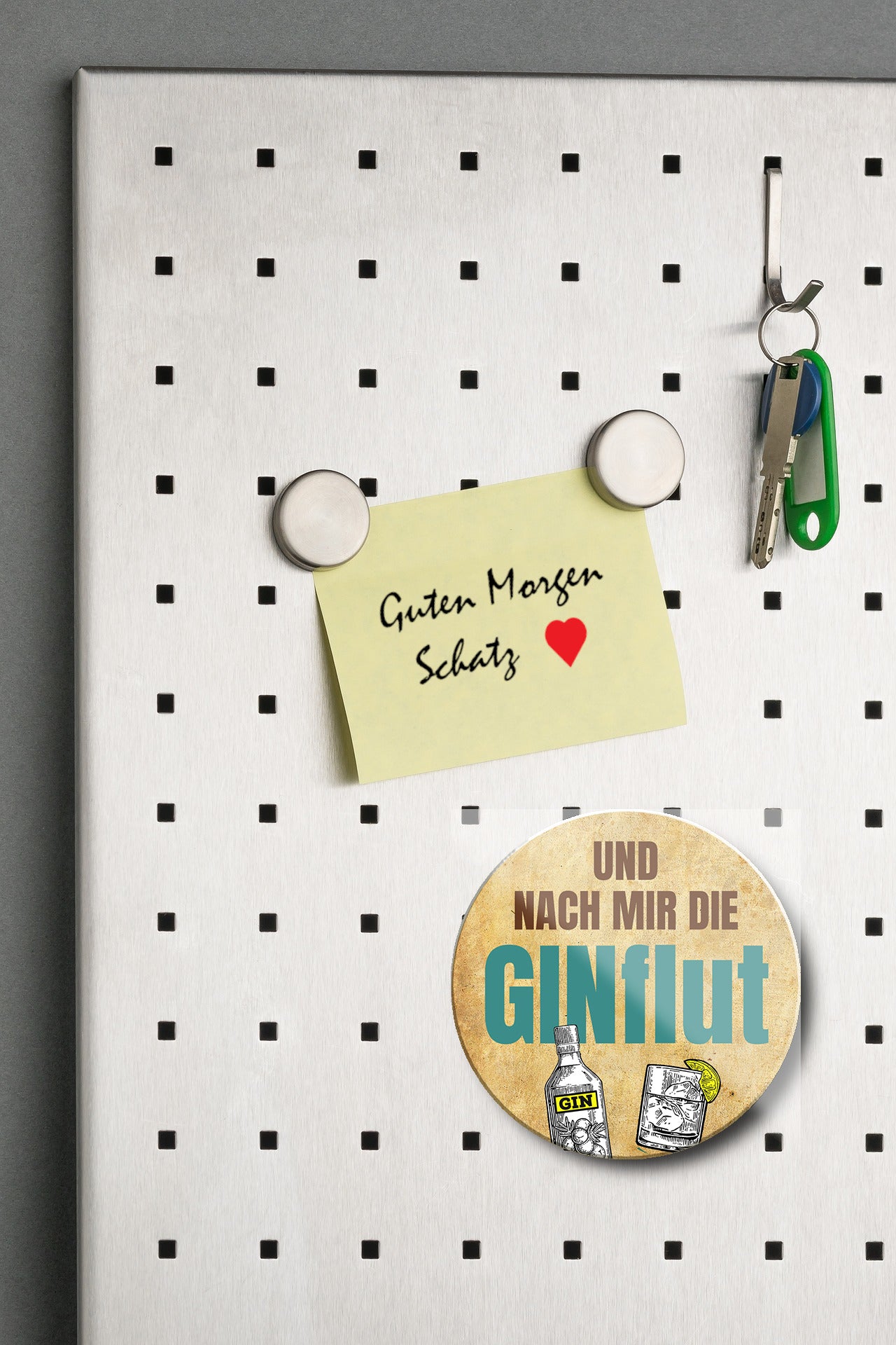 Magnet ''Und nach mir die Ginflut'' 8x8x0,3cm