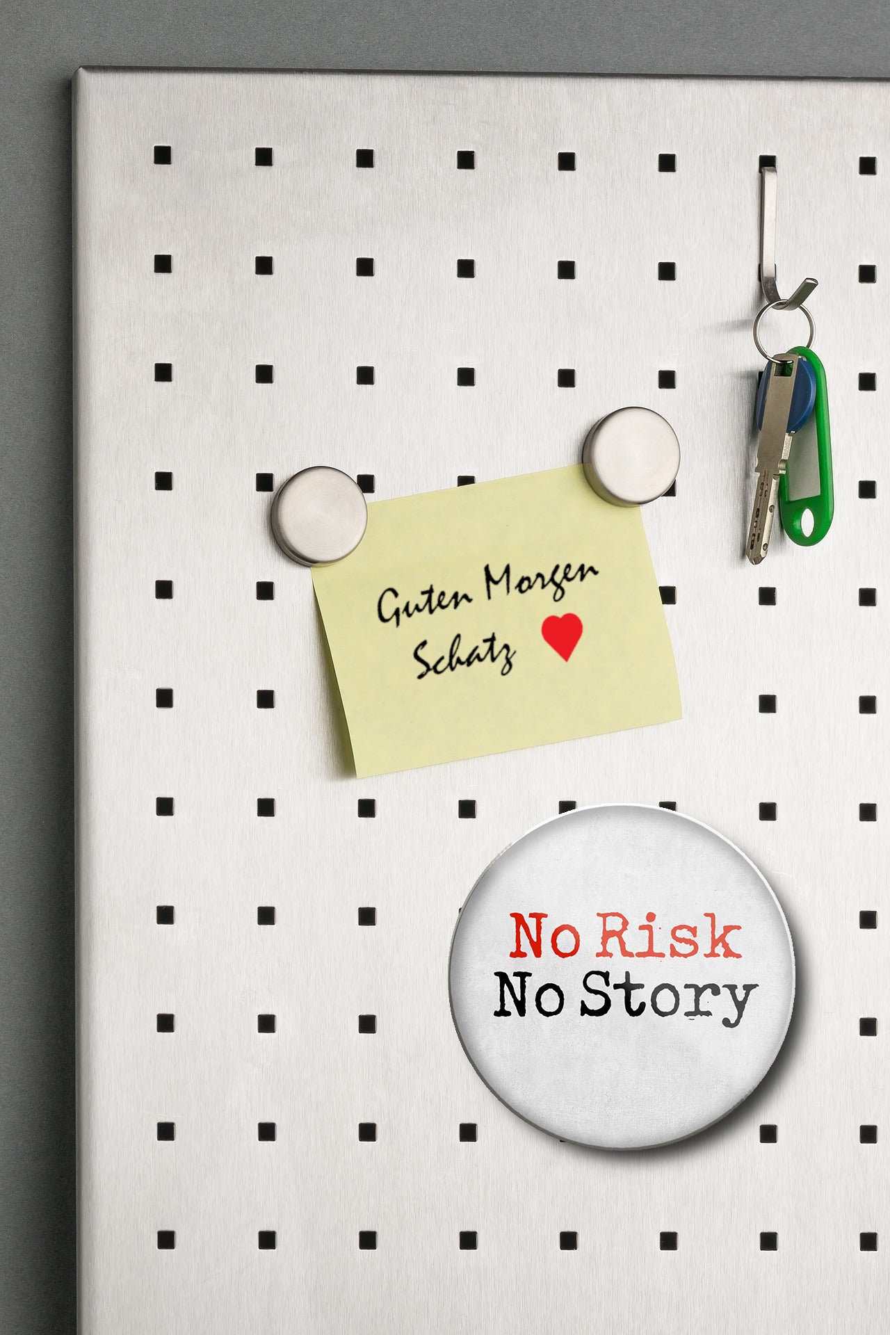 Magnet ''No Risk No Story'' 8x8x0,3cm