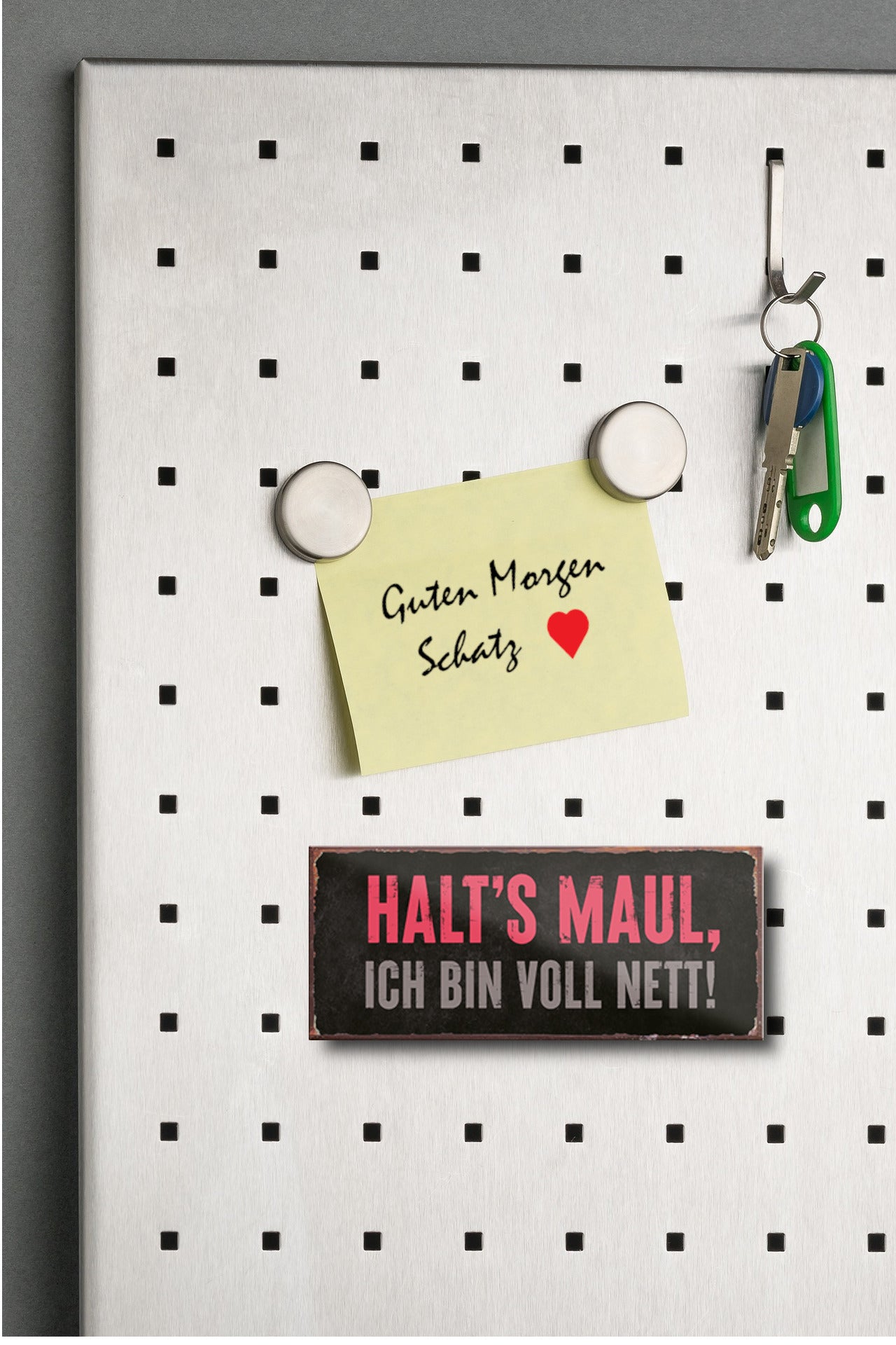 Magnet ''Halts maul ich bin voll nett'' 9,3x4cm