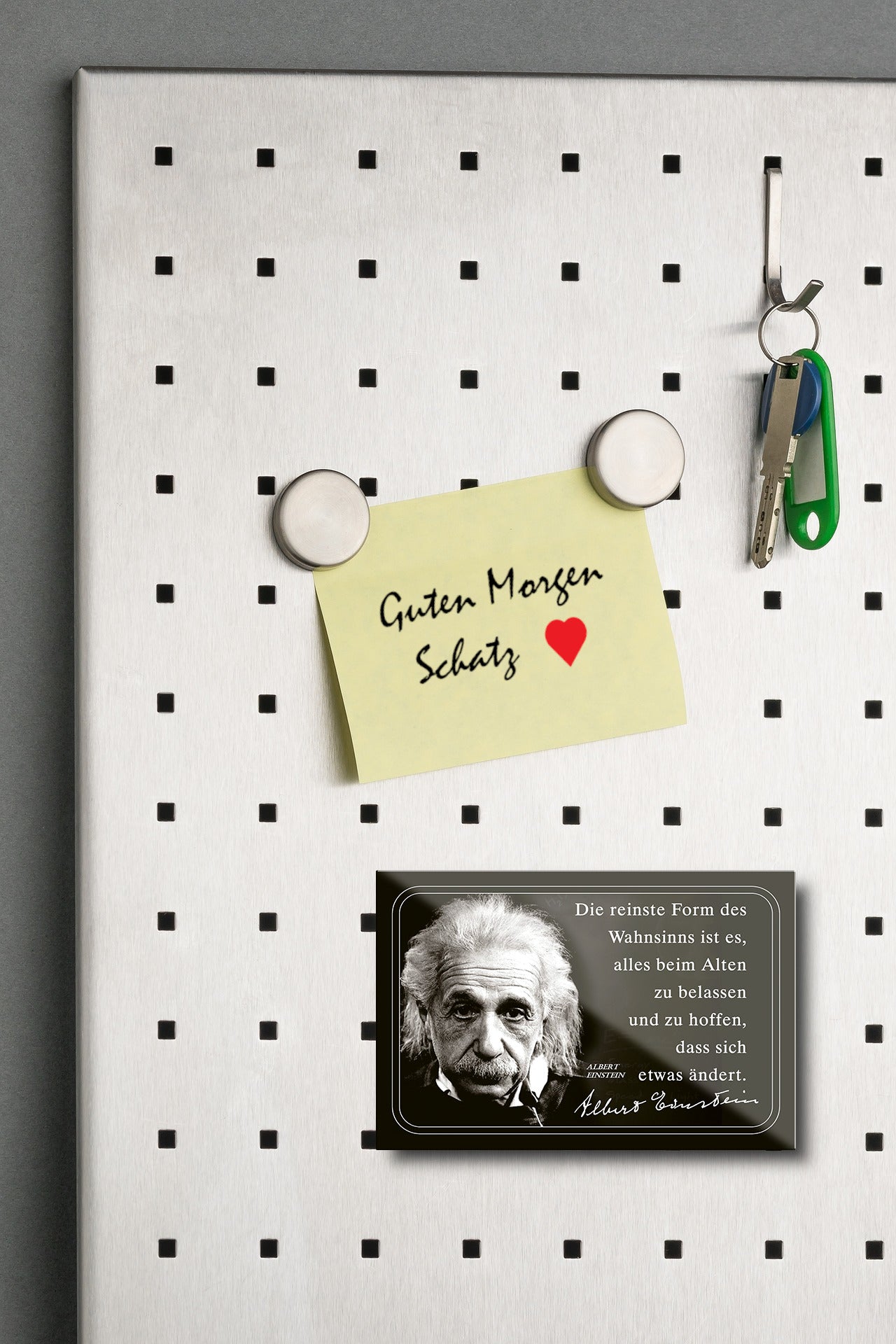 Magnet ''Die reinste Form des Wahnsinns (Einstein)'' 9x6x0,3cm