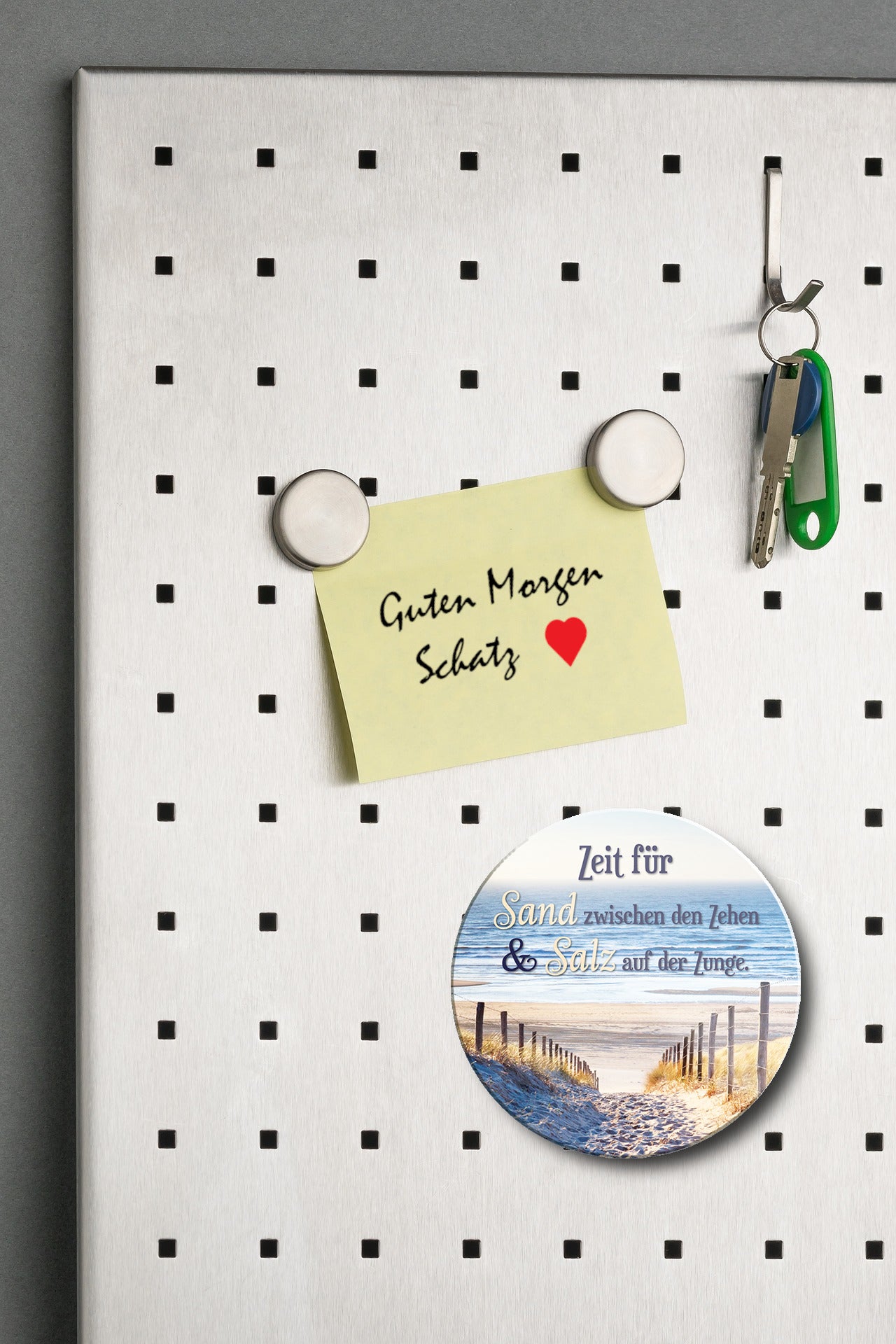 Magnet ''Zeit für Sand zwischen den Zehen (sandweg)'' 8x8x0,3cm