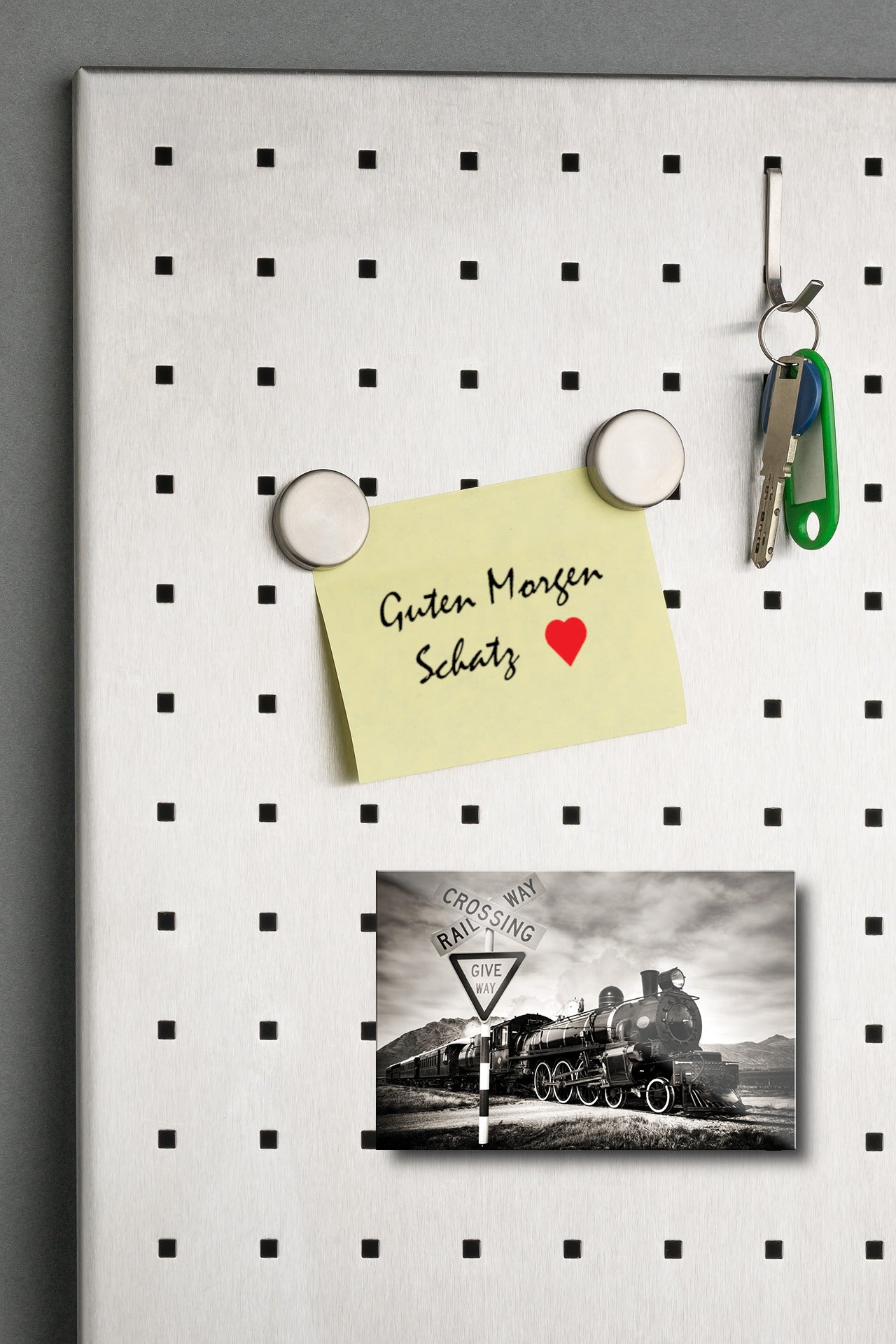 Magnet ''Railway Crossing Dampflock'' 9x6x0,3cm