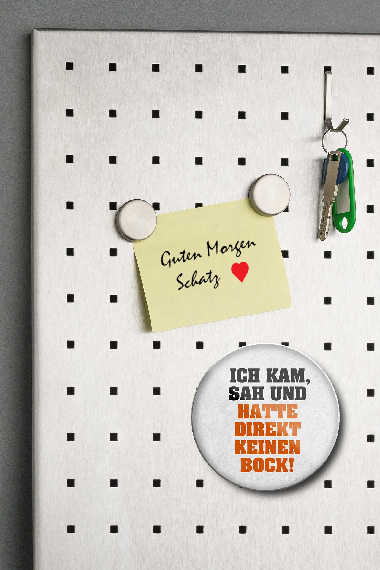 Magnet ''Ich kam, sah und hatte keinen Bock'' 8x8x0,3cm