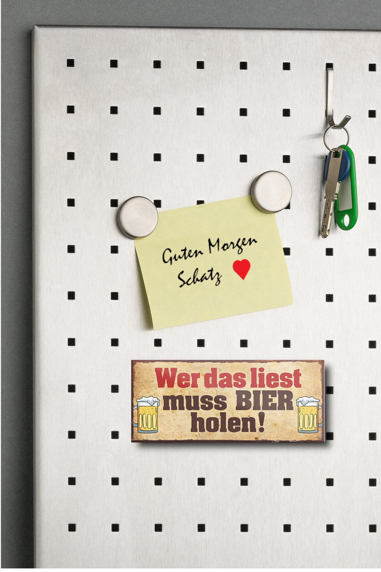 Magnet ''Wer das liest muss Bier holen'' 9,3x4cm