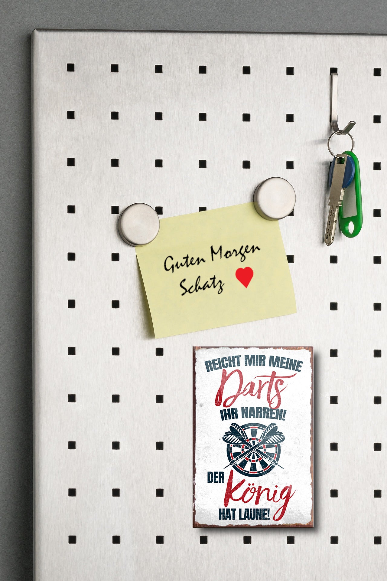 Magnet ''Reicht mir meine Darts König hat Laune'' 9x6x0,3cm