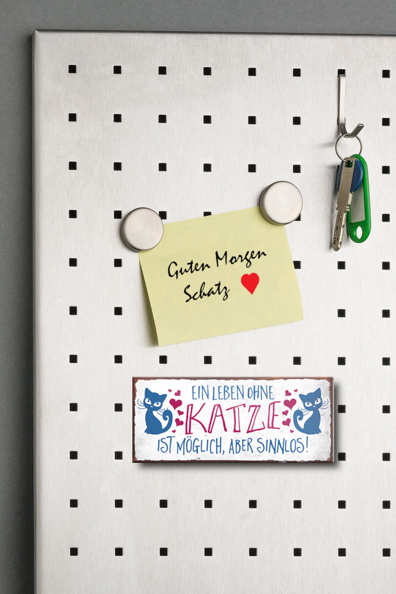 Magnet ''Ein Leben ohne Katze ist sinnlos'' 9,3x4cm