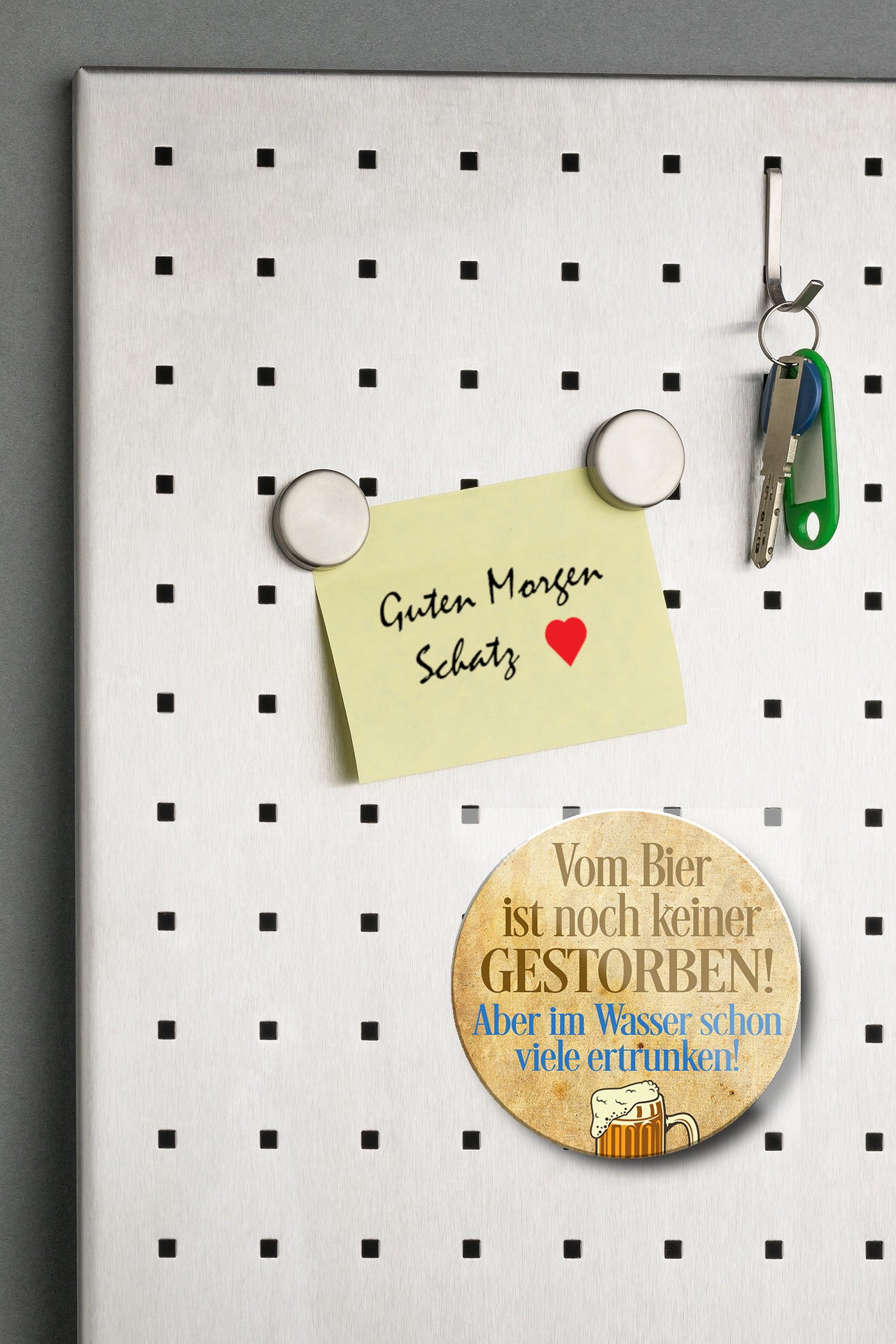 Magnet ''Vom Bier ist noch keiner gestorben'' 8x8x0,3cm