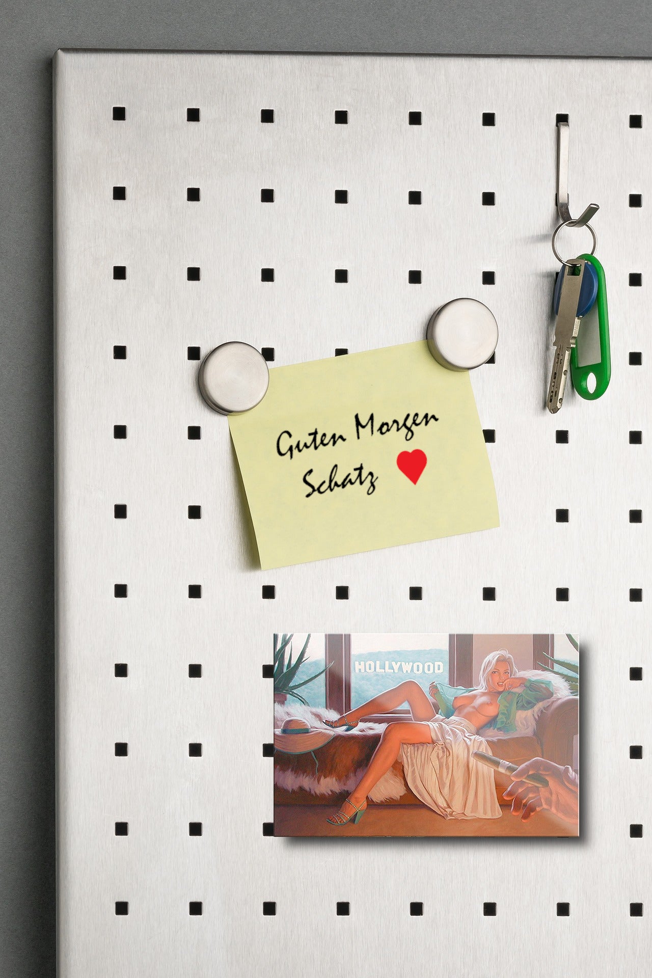 Magnet ''Pinup Hollywood ohne BH'' 9x6x0,3cm