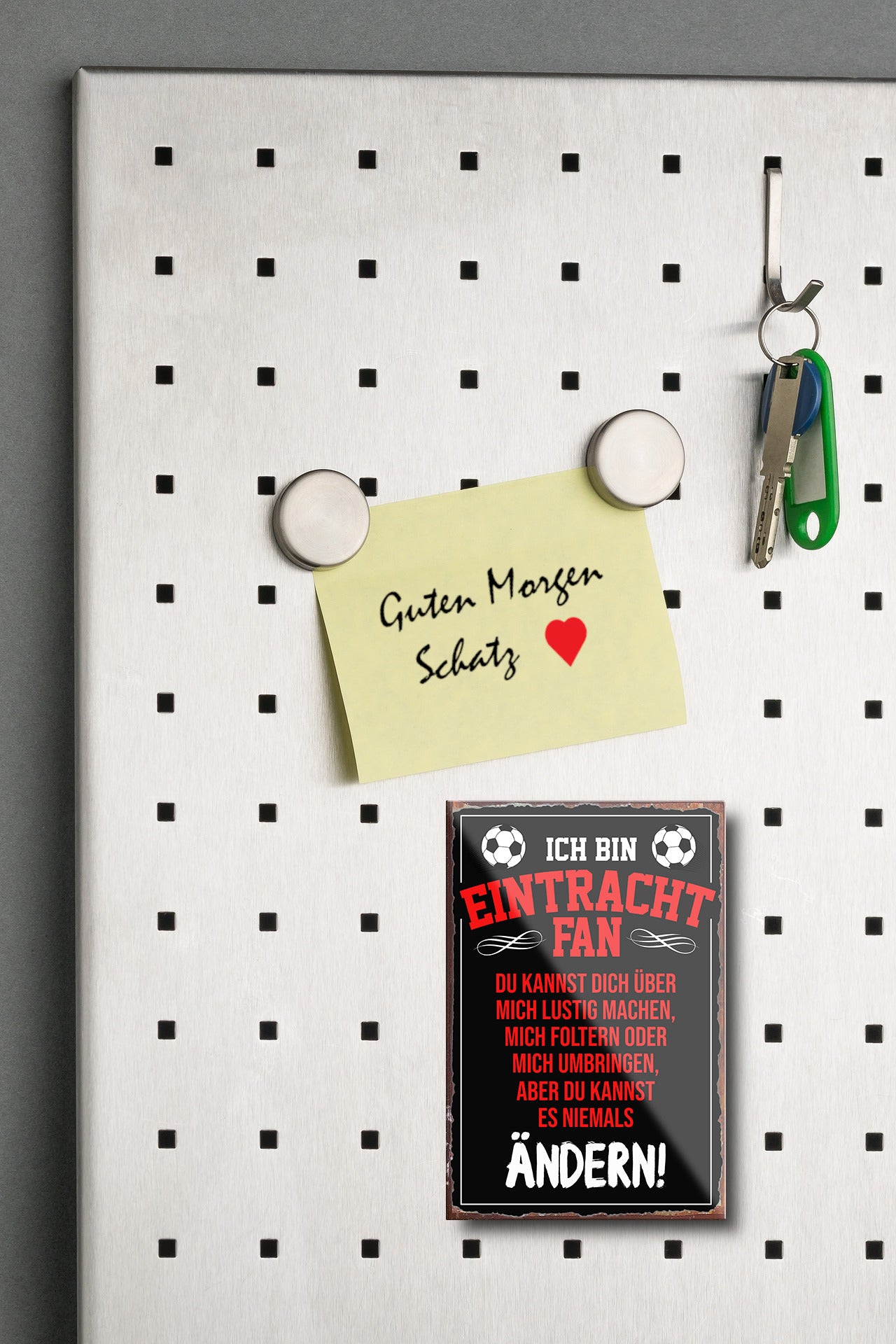 Magnet ''Eintracht Fan (roter text)'' 9x6x0,3cm