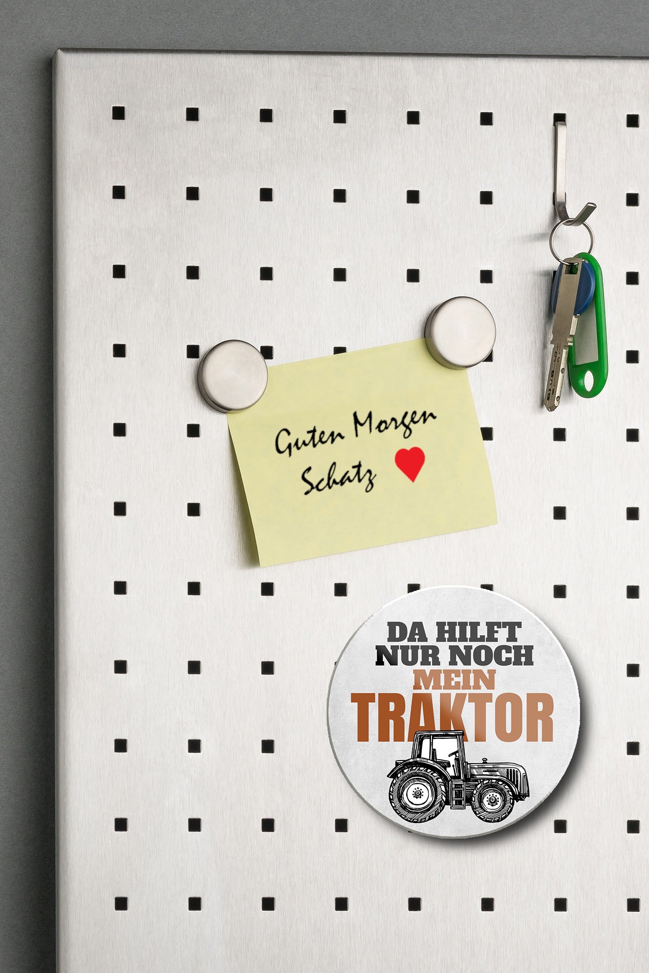 Magnet ''Only my tractor can help'' 8x8x0.3cm