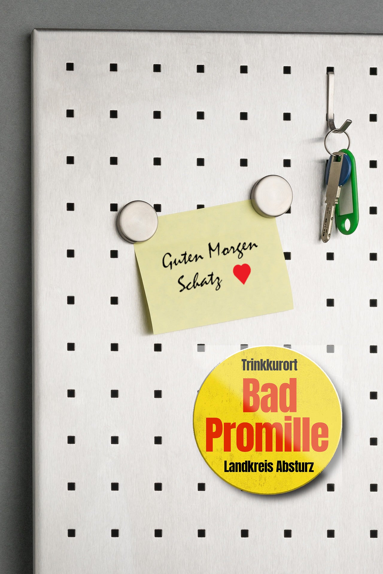 Magnet ''Trinkkurort Bad Promille'' 8x8x0,3cm