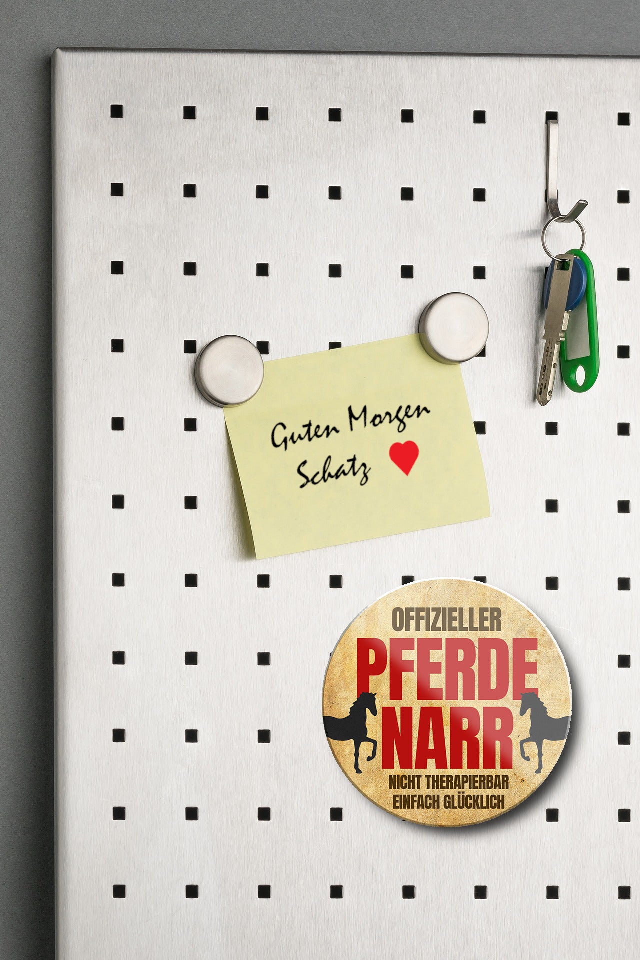 Magnet ''Offizieller Pferdenarr'' 8x8x0,3cm