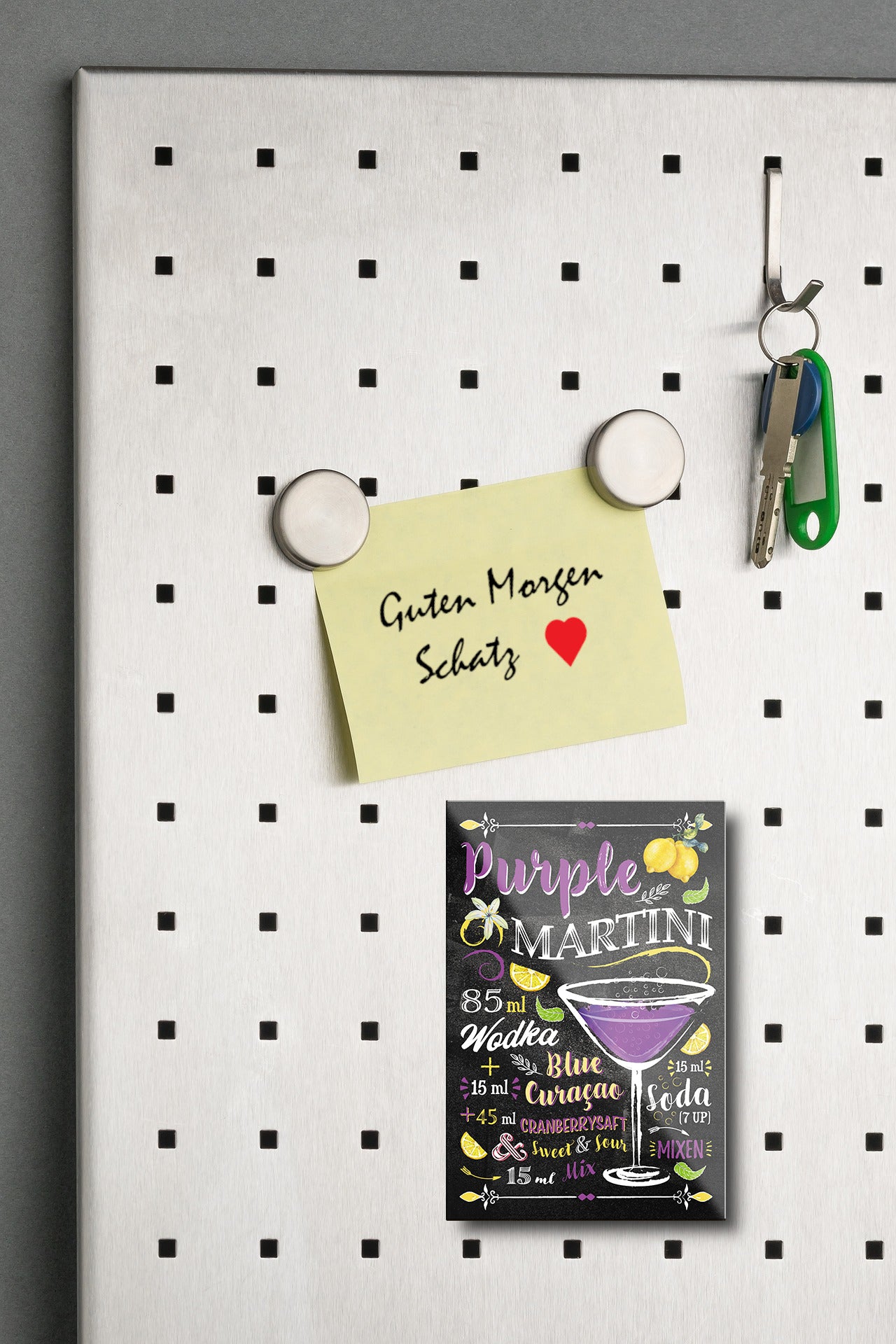 Magnet ''Purple Martini'' 9x6x0,3cm