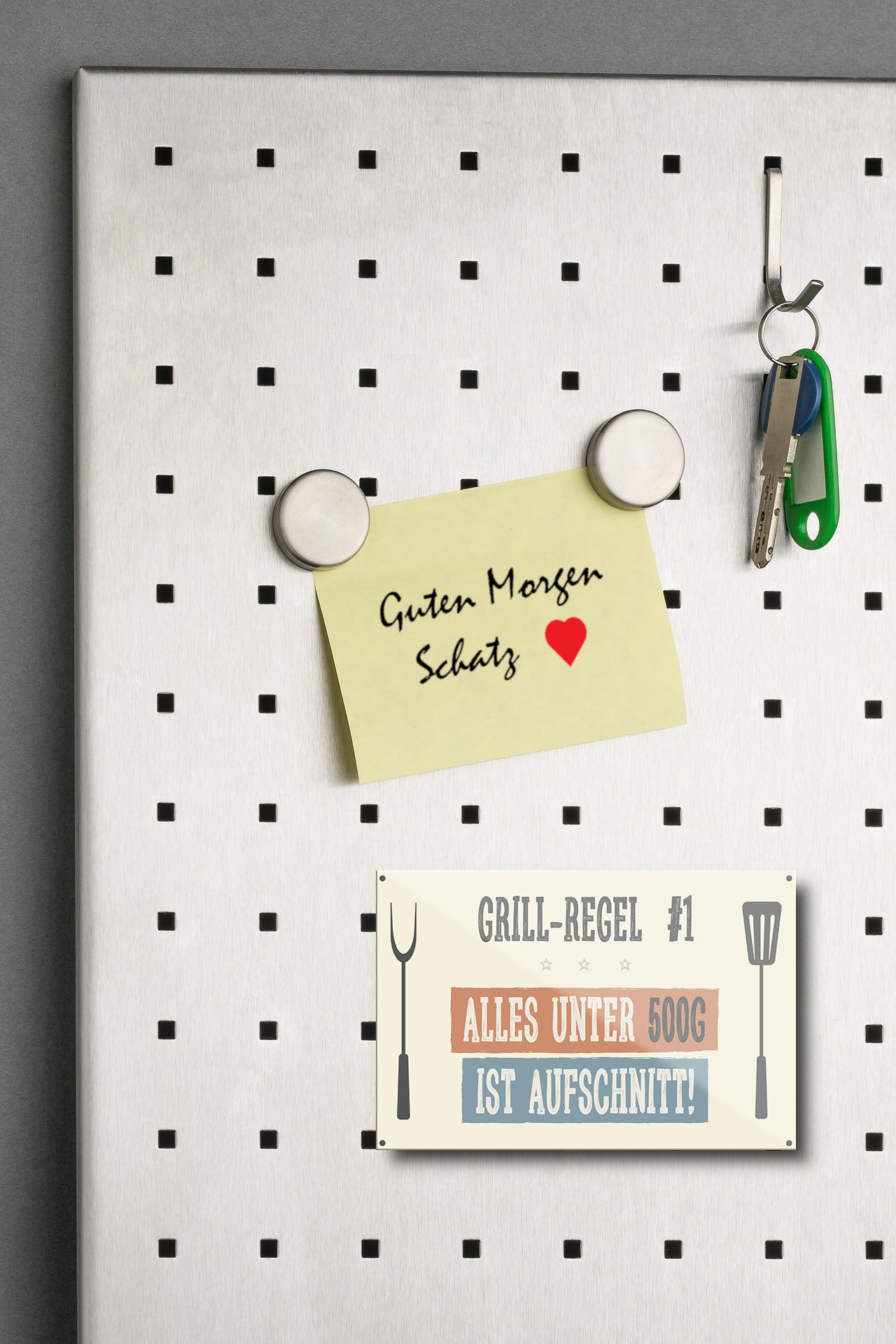 Magnet ''Grill Regel unter 500g Aufschnitt'' 9x6x0,3cm