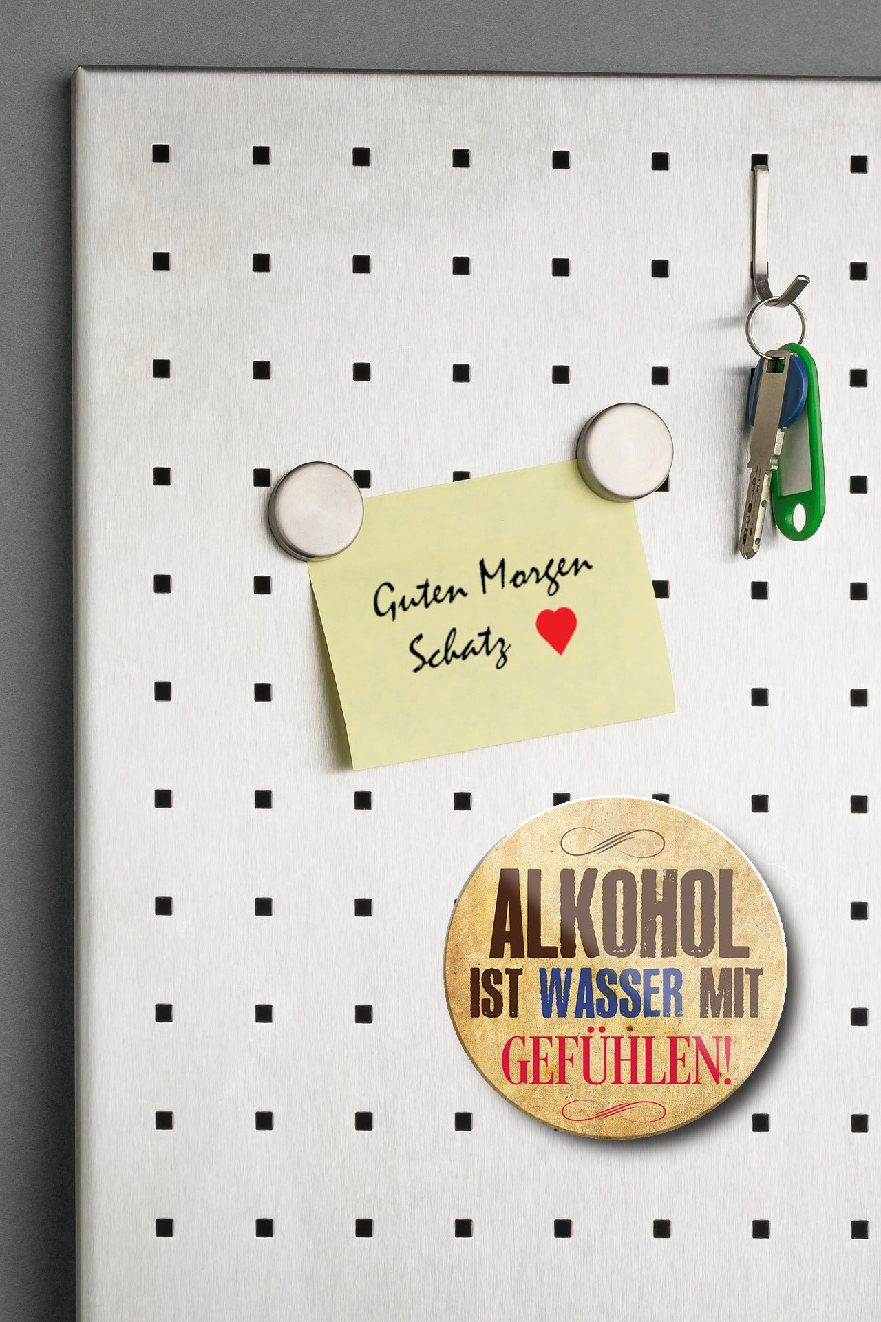 Magnet ''Alkohol ist Wasser mit Gefühlen'' 8x8x0,3cm