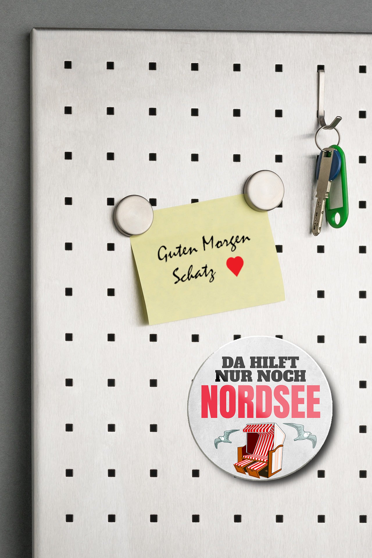 Magnet ''Da hilft nur noch Nordsee'' 8x8x0,3cm