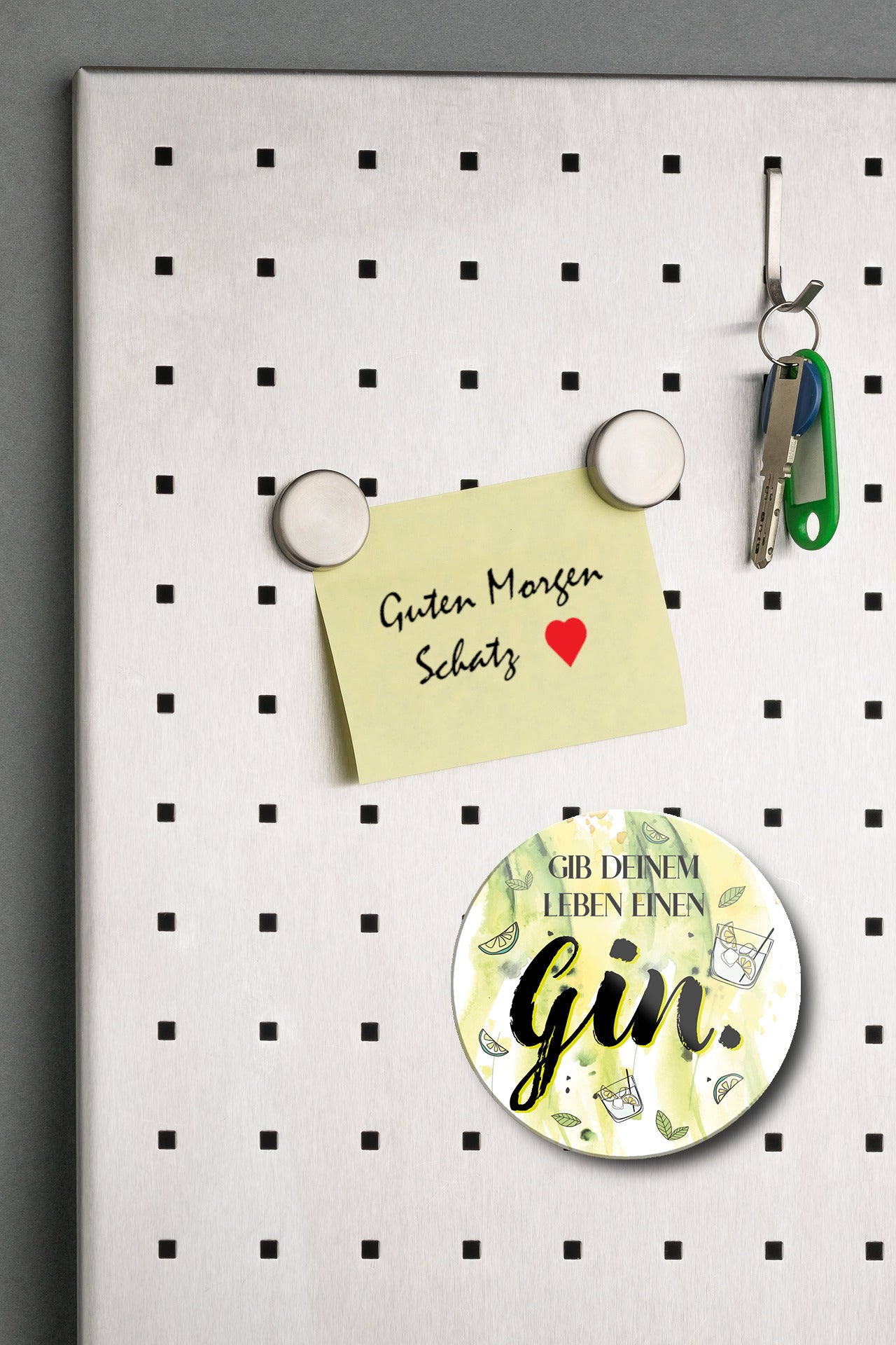 Magnet ''Gib dem Leben einen Gin'' 8x8x0,3cm