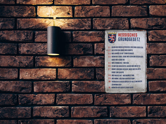 Blechschild ''Hessisches Grundgesetz'' 20x30cm