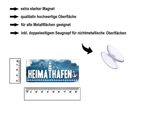 Magnet ''Heimathafen'' 9,3x4cm