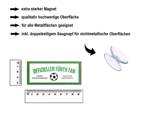Magnet ''Offizieller Fürth Fan''9,3x4cm
